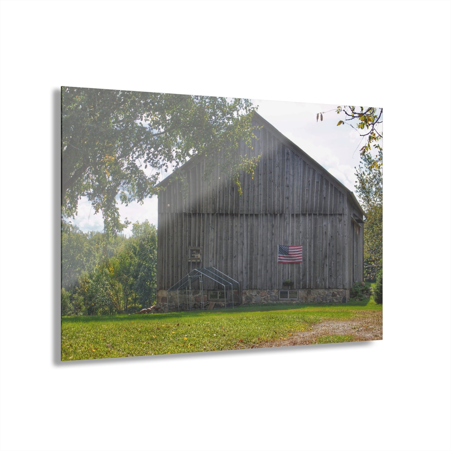 U R There Photography Sutton Road Patriot Grey II Rustic Farmhouse Acrylic Wall Print