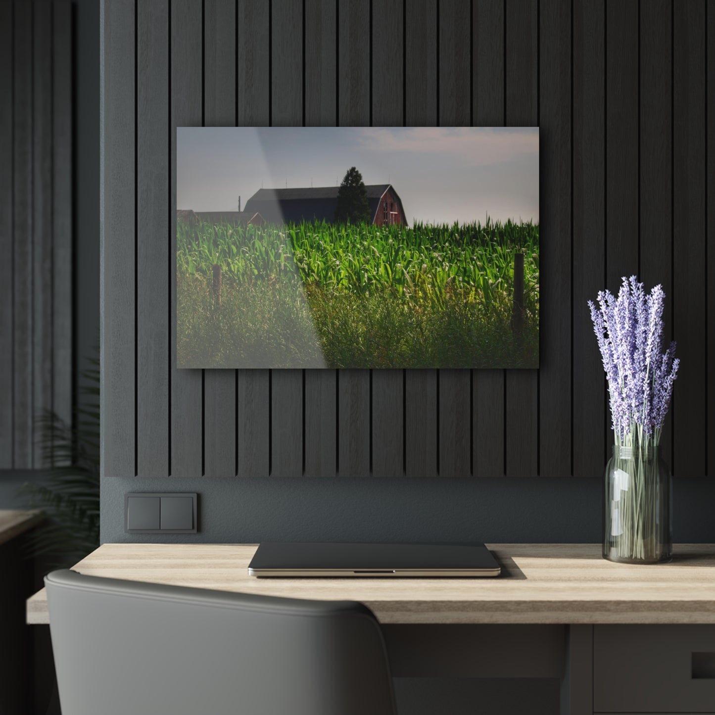 U R There Photography Beyond the Corn in Metamora Rustic Farmhouse Acrylic Wall Print
