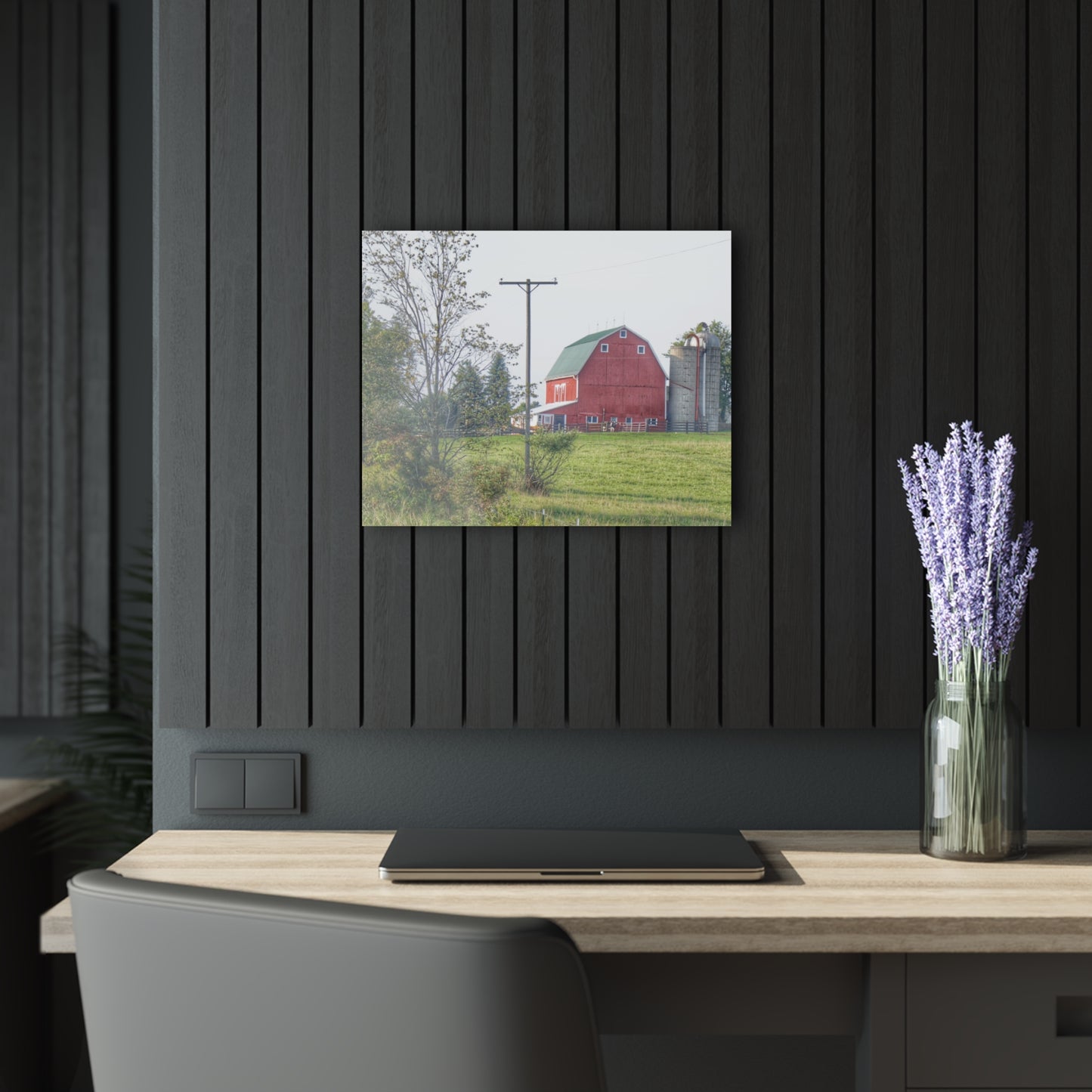 U R There Photography Stewart Road Red I Rustic Farmhouse Acrylic Wall Print