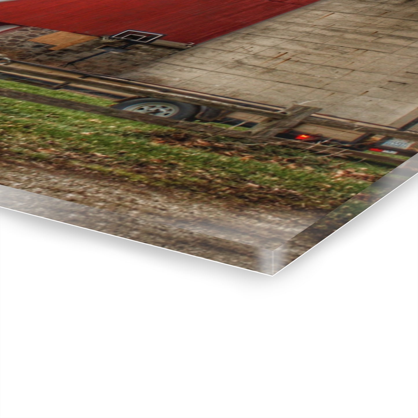 U R There Photography Slattery Roadside Red II Rustic Farmhouse Acrylic Wall Print