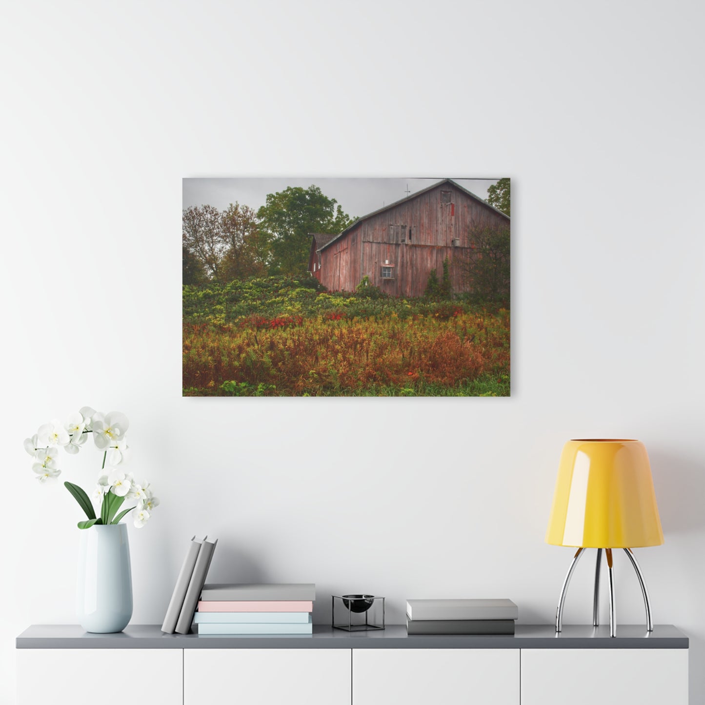 U R There Photography Washburn Roadside Reds Rustic Farmhouse Acrylic Wall Print