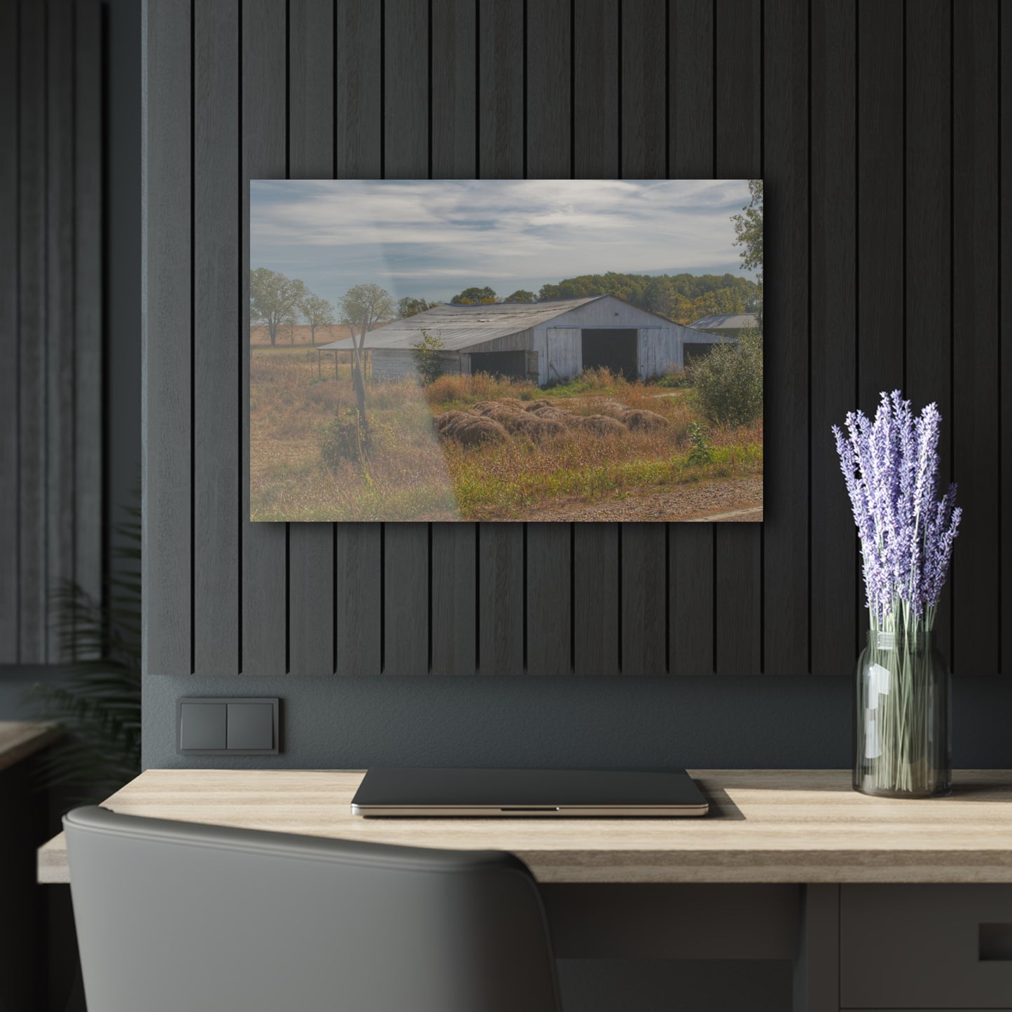 U R There Photography Hurds Corner Road Grey Shack Rustic Farmhouse Acrylic Wall Print