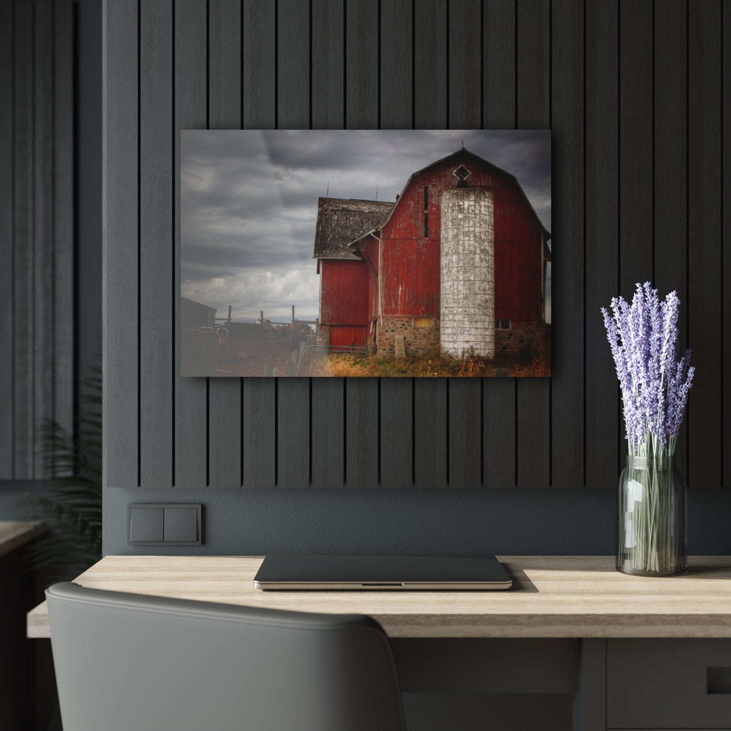 U R There Photography Hurds Corner Red III Rustic Farmhouse Acrylic Wall Print
