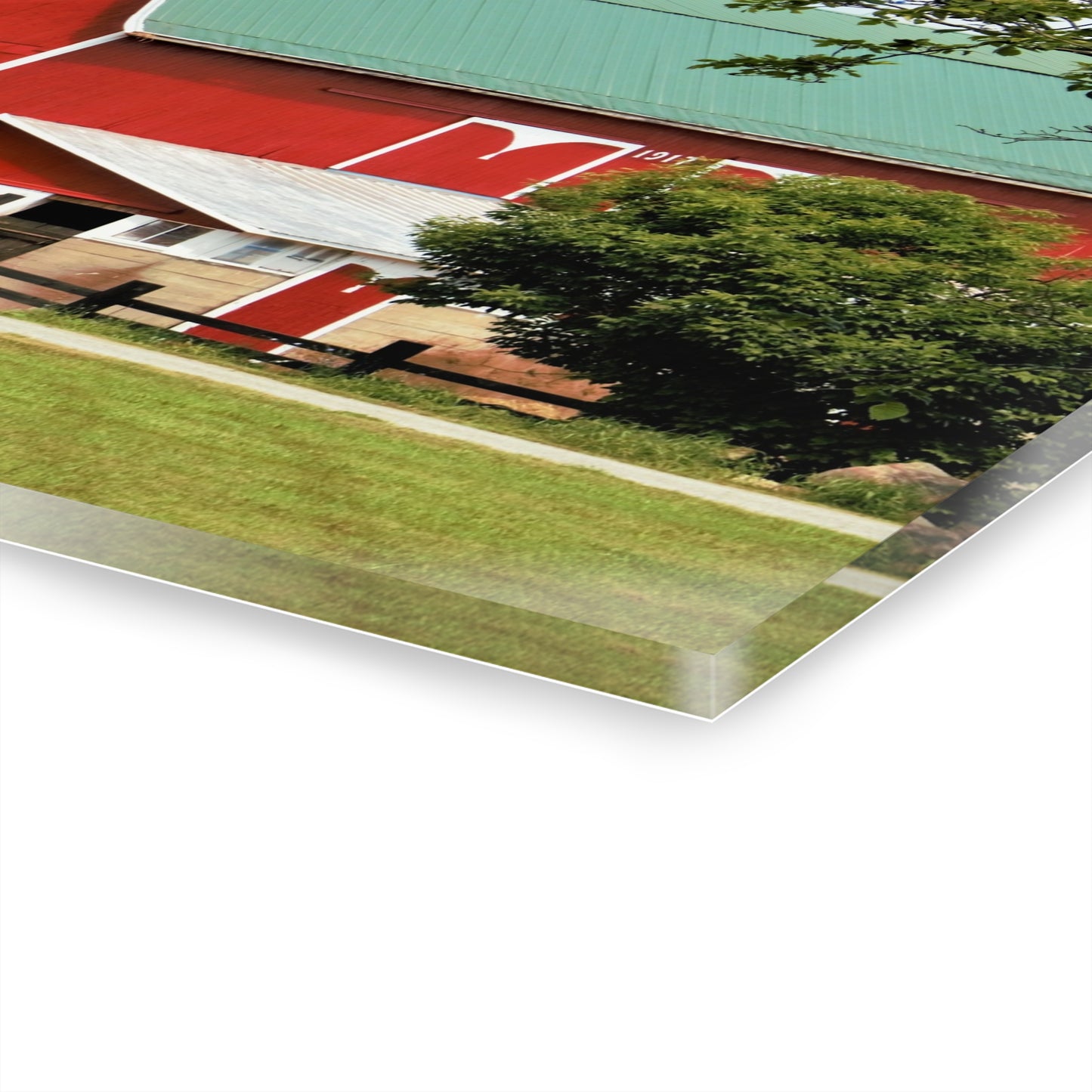 U R There Photography Stewart Road Red II Rustic Farmhouse Acrylic Wall Print