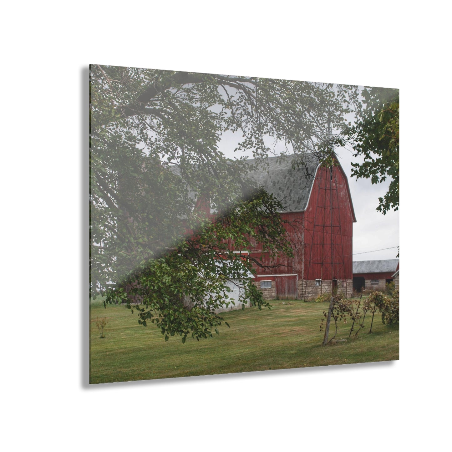 U R There Photography Weaver Road Red I Rustic Farmhouse Acrylic Wall Print