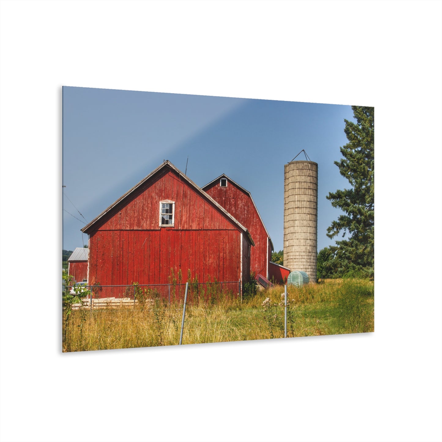 U R There Photography Shoemaker Reds Rustic Farmhouse Acrylic Wall Print
