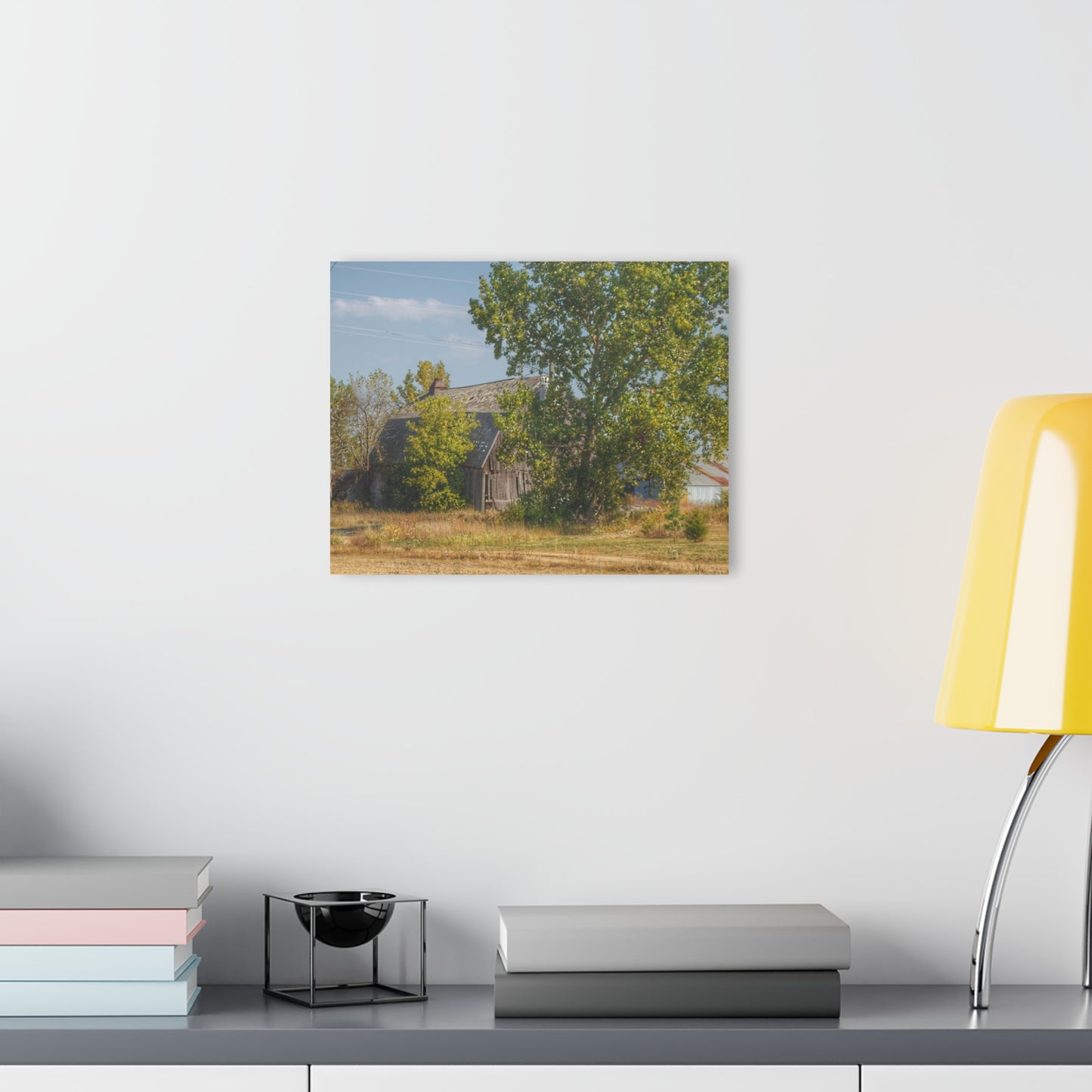 U R There Photography Barnes Road Grey Rustic Farmhouse Acrylic Wall Print