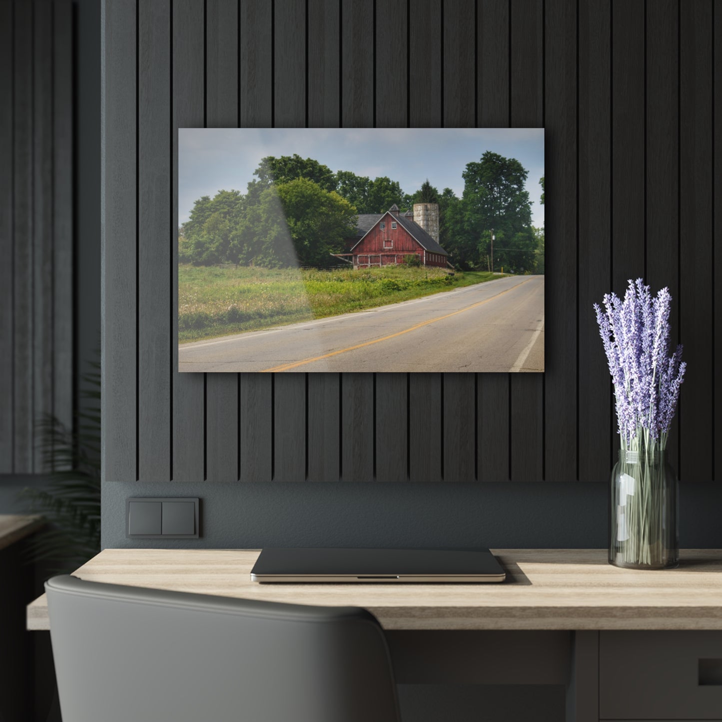 U R There Photography Metamora Red II Rustic Farmhouse Acrylic Wall Print