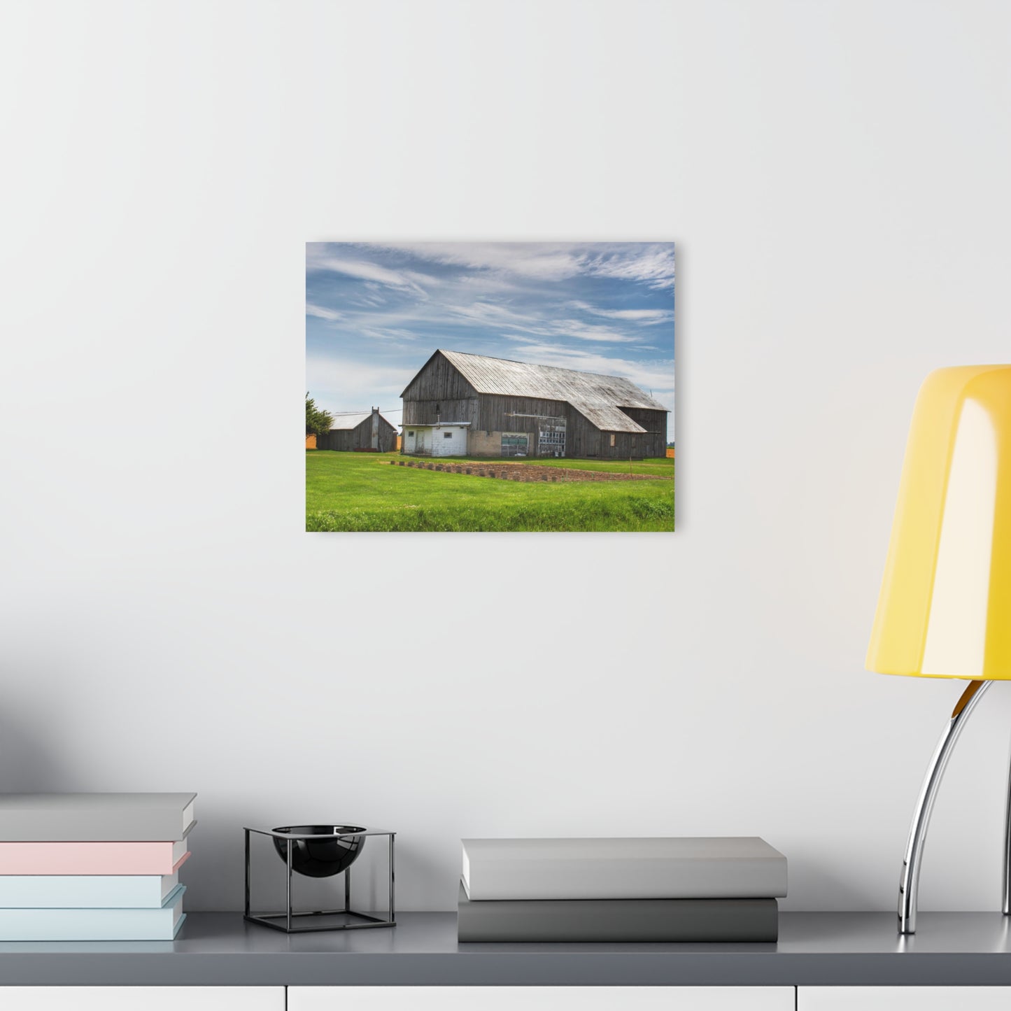 U R There Photography Bay Port Road Greys Rustic Farmhouse Acrylic Wall Print