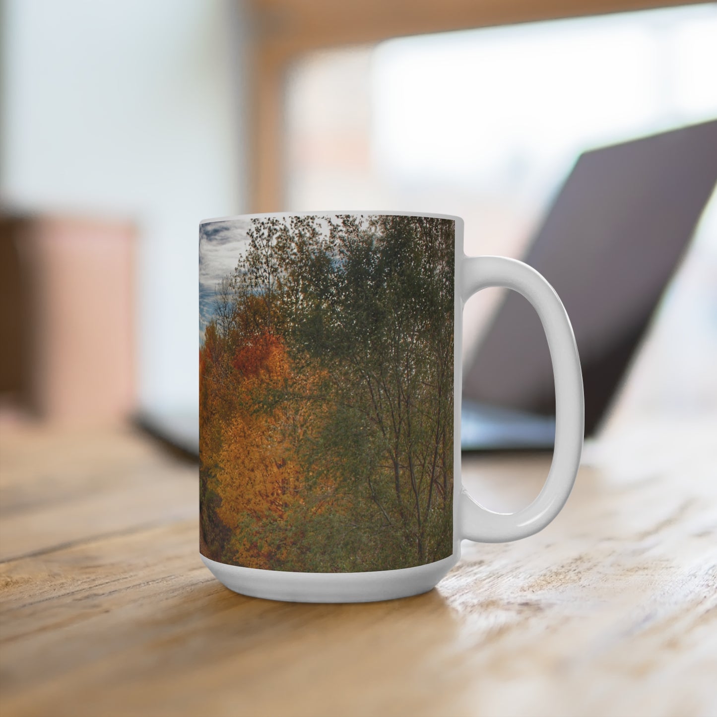 Rustic Farmhouse Coffee Mug Featuring Above the Tracks in Vassar