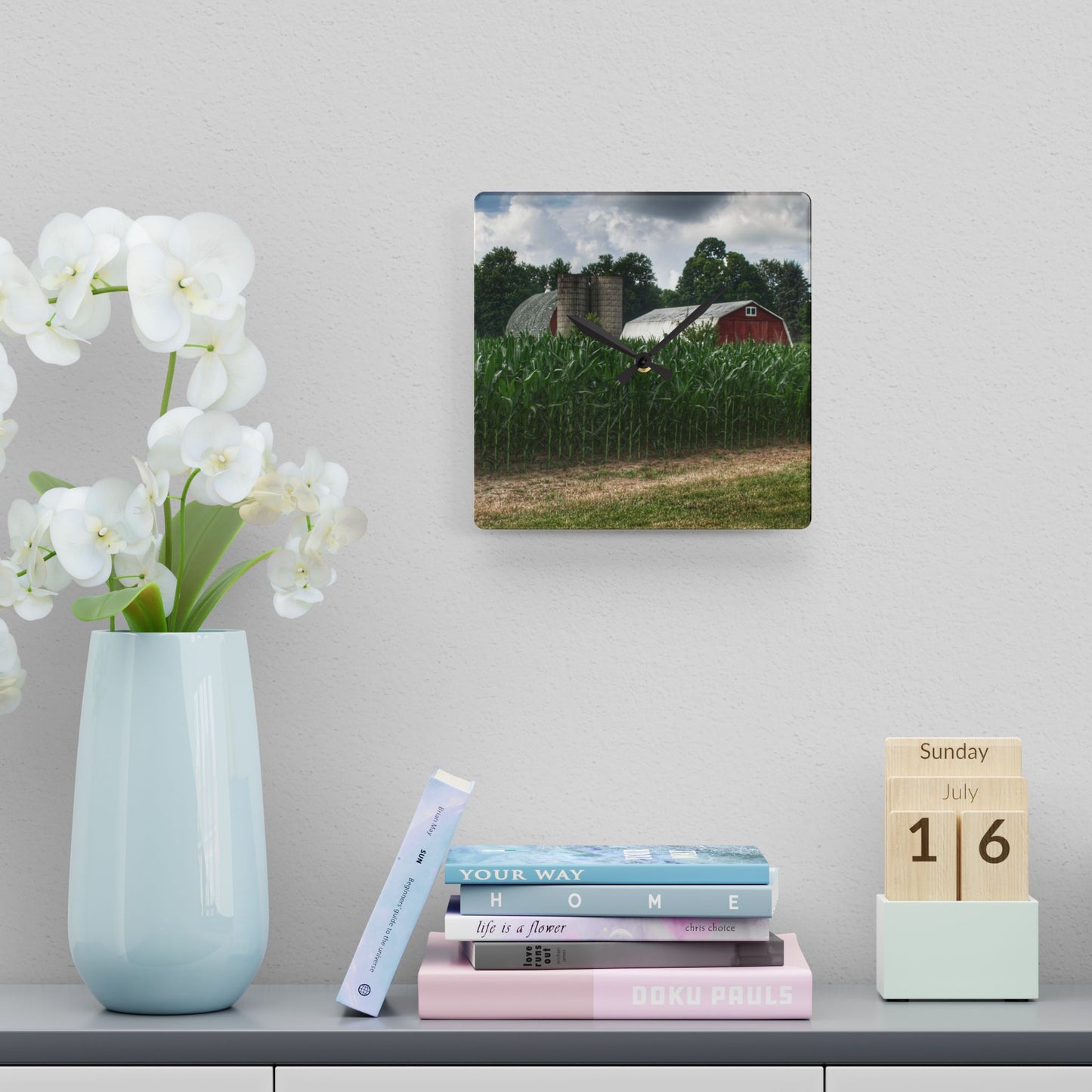U R There Photography Scotch Settlement Reds Rustic Farmhouse Tempered-Glass Cutting Board