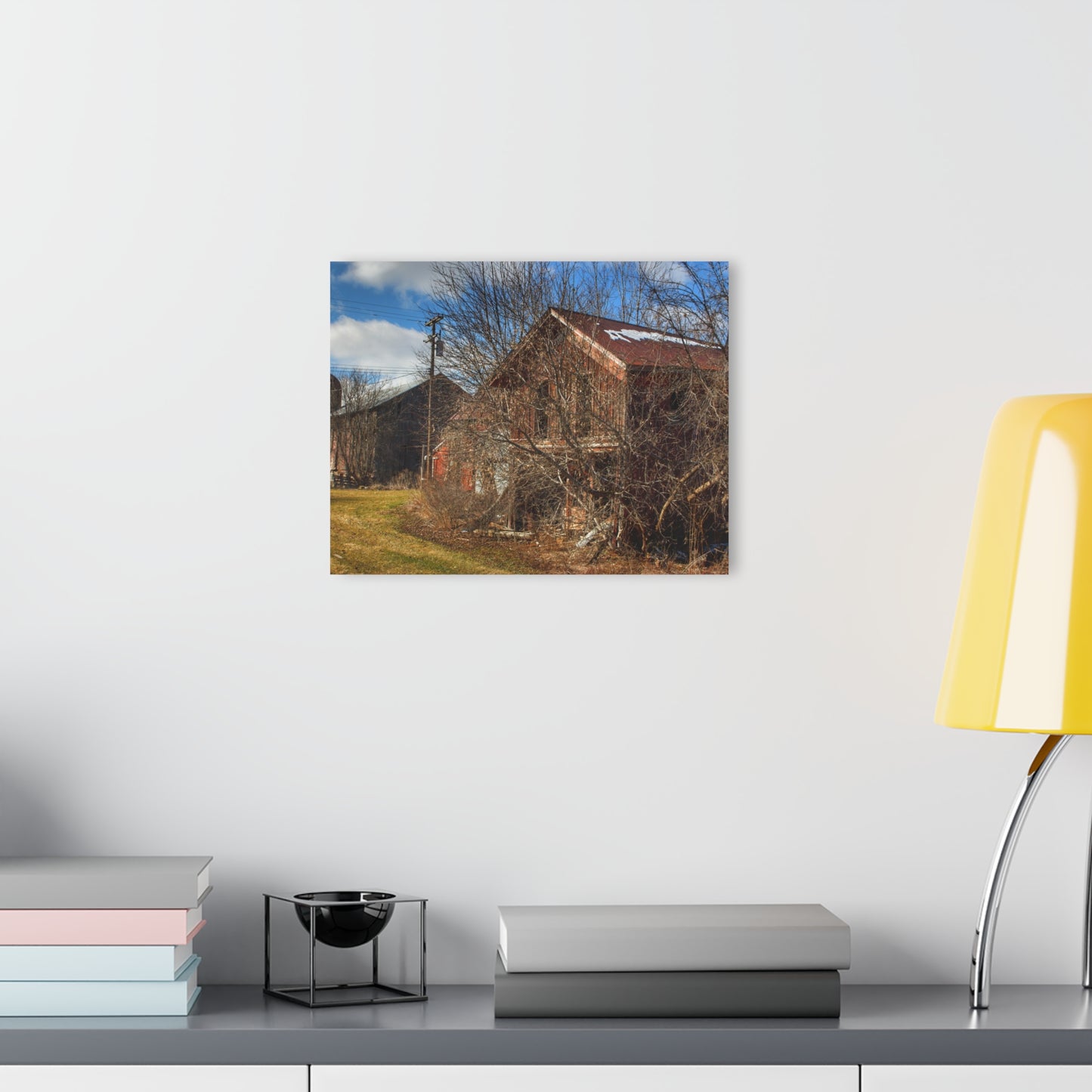 U R There Photography Buried Burnside Greys II Rustic Farmhouse Acrylic Wall Print