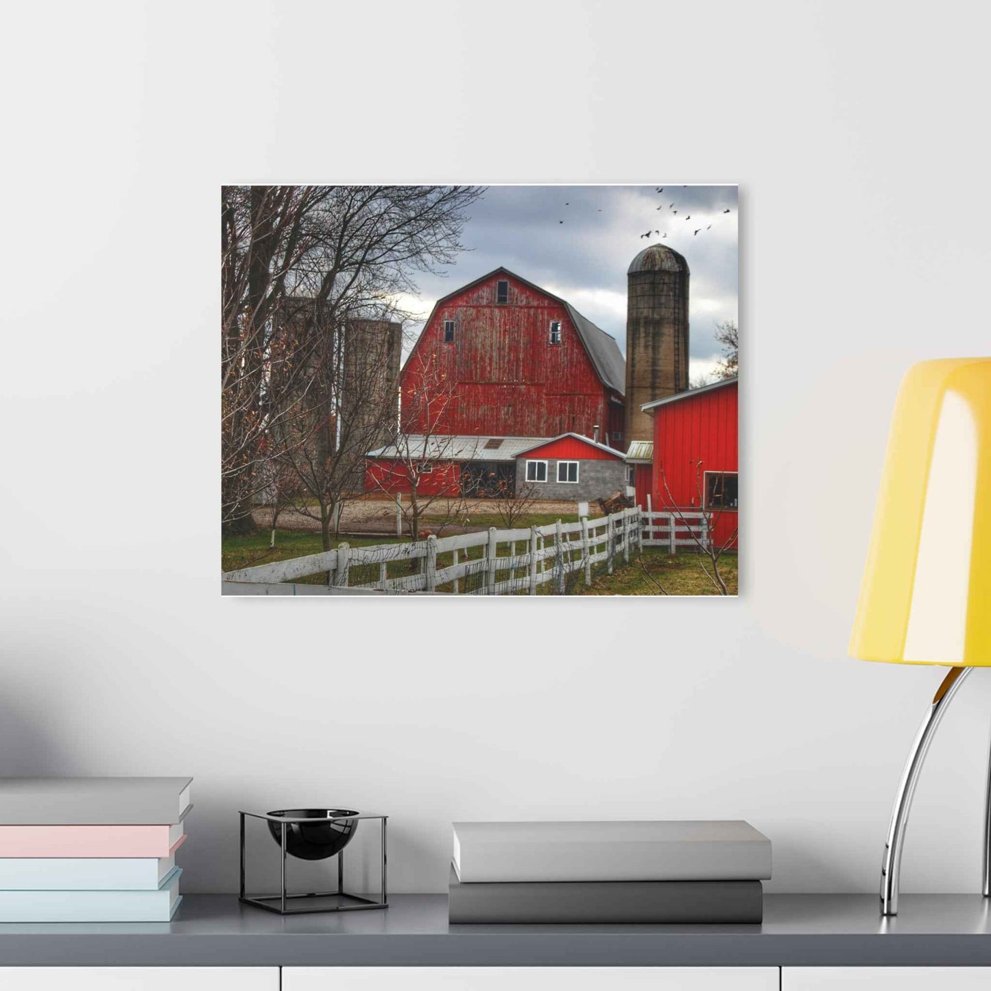 U R There Photography Peck Red Rustic Farmhouse Acrylic Wall Print