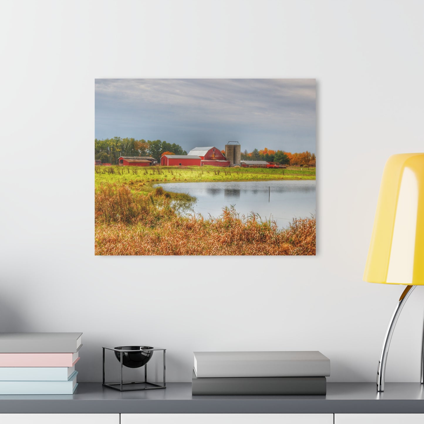 U R There Photography Oakwood Reds Rustic Farmhouse Acrylic Wall Print
