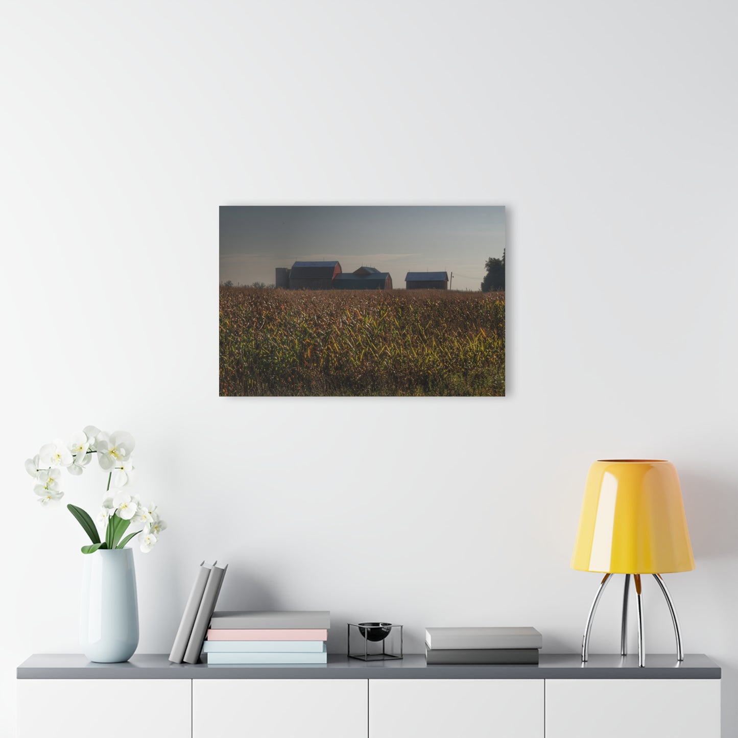 U R There Photography Slattery Road Farm and Cornfield I Rustic Farmhouse Acrylic Wall Print