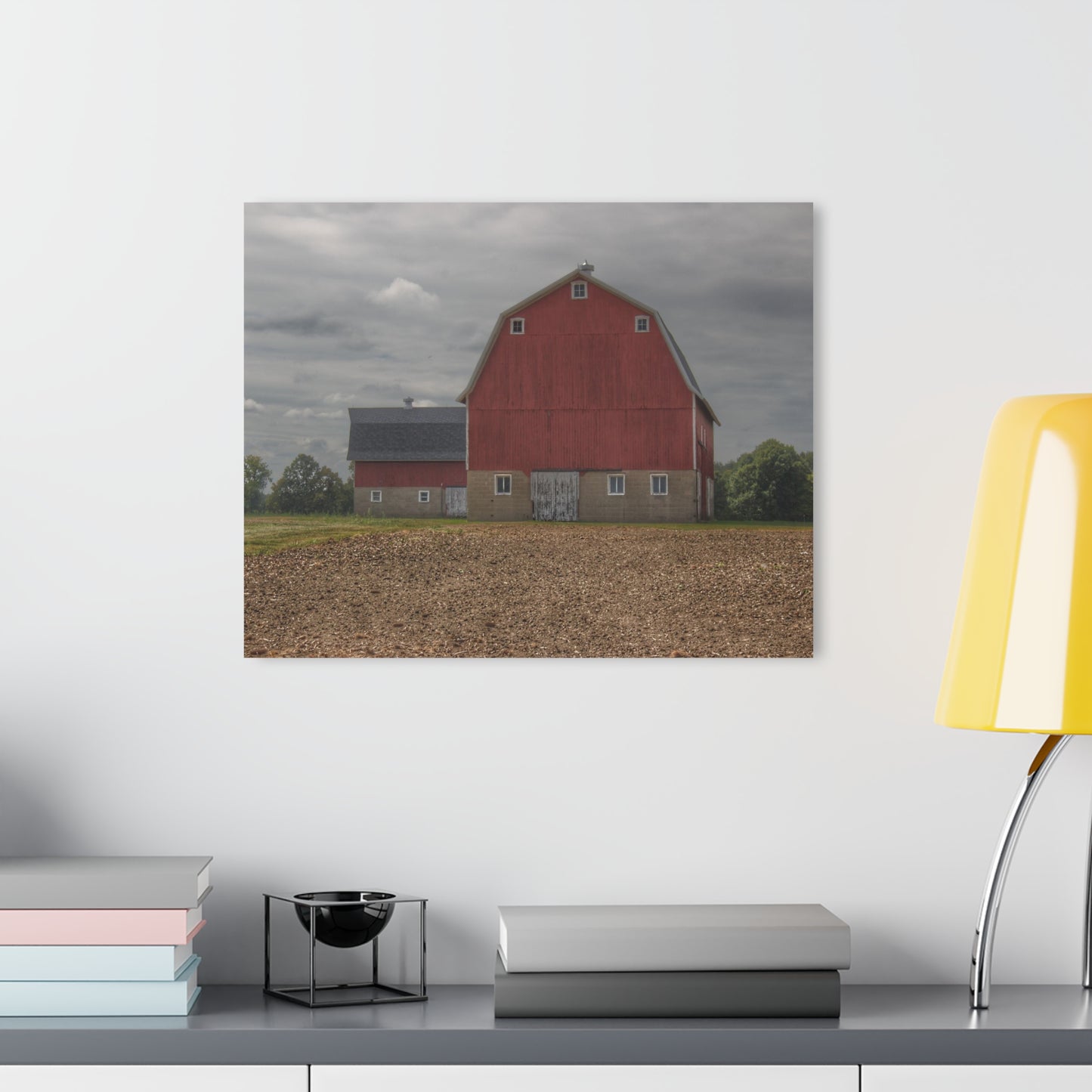 U R There Photography Cade Road Red I Rustic Farmhouse Acrylic Wall Print