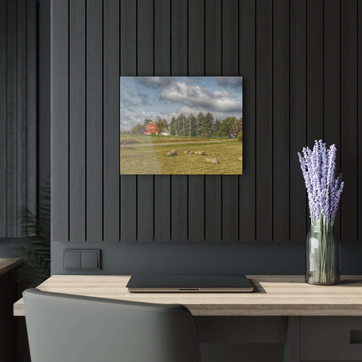 U R There Photography Across the Road Rustic Farmhouse Acrylic Wall Print