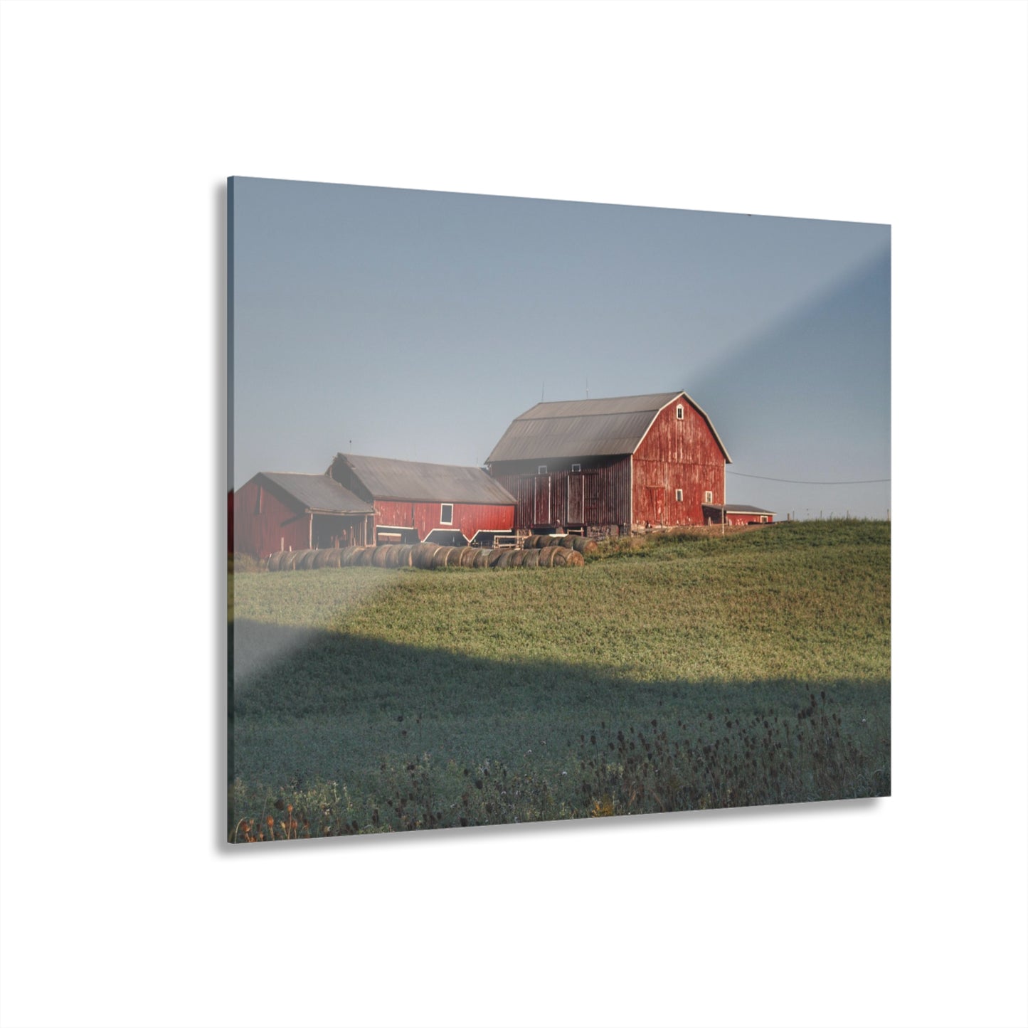 Rustic Farmhouse Wall Print Featuring Across the Field in Millington