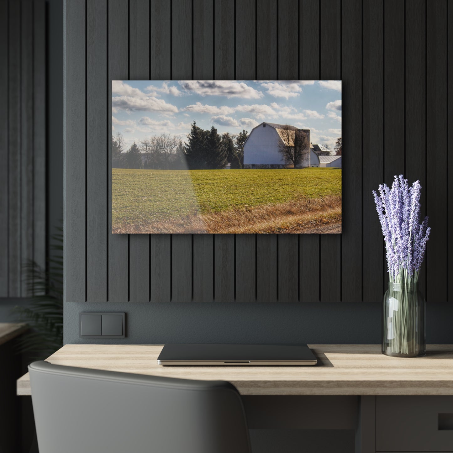 U R There Photography Sandusky White Rustic Farmhouse Acrylic Wall Print