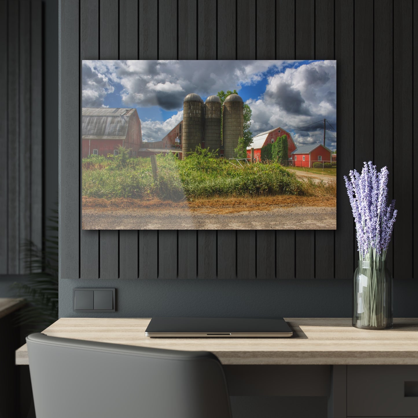 U R There Photography Shelby Red II Rustic Farmhouse Acrylic Wall Print