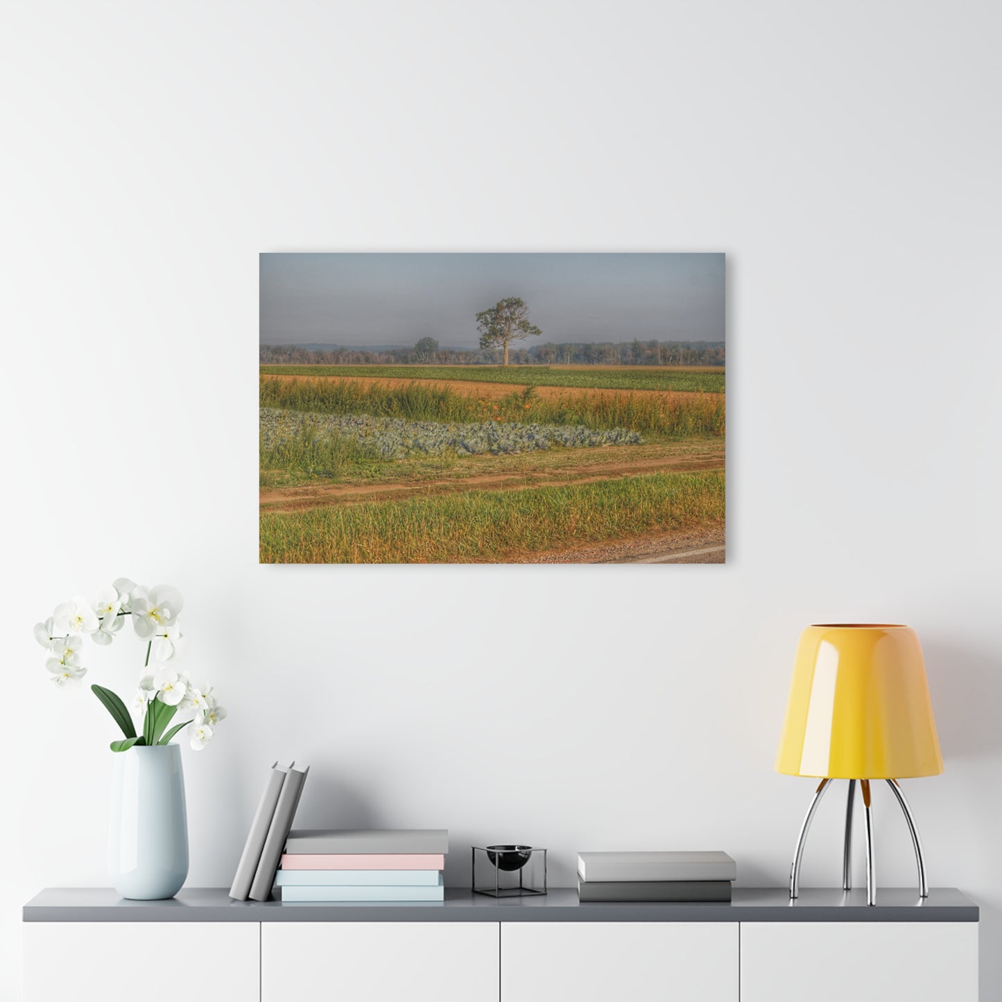 U R There Photography Cabbage and Pumpkin Patch Rustic Farmhouse Acrylic Wall Print