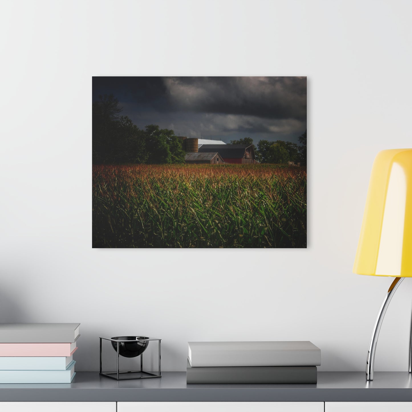 U R There Photography Bishop Road Beyond the Corn Rustic Farmhouse Acrylic Wall Print
