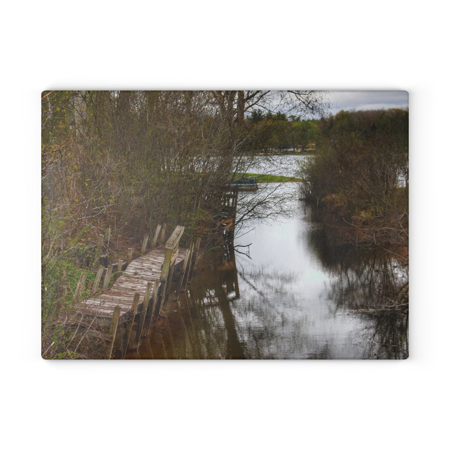 U R There Photography Private Pathways Rustic Farmhouse Tempered-Glass Cutting Board