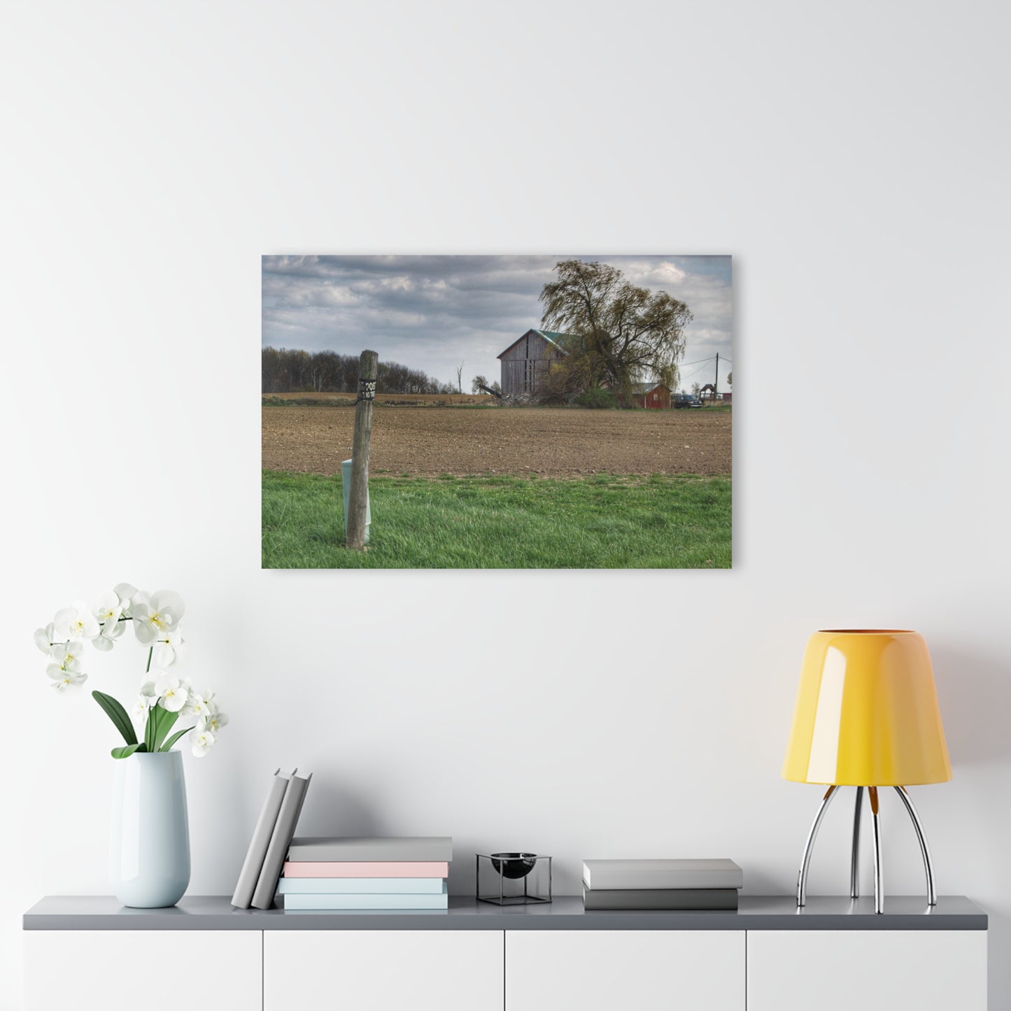 U R There Photography Cedar Creek Road Grey Rustic Farmhouse Acrylic Wall Print