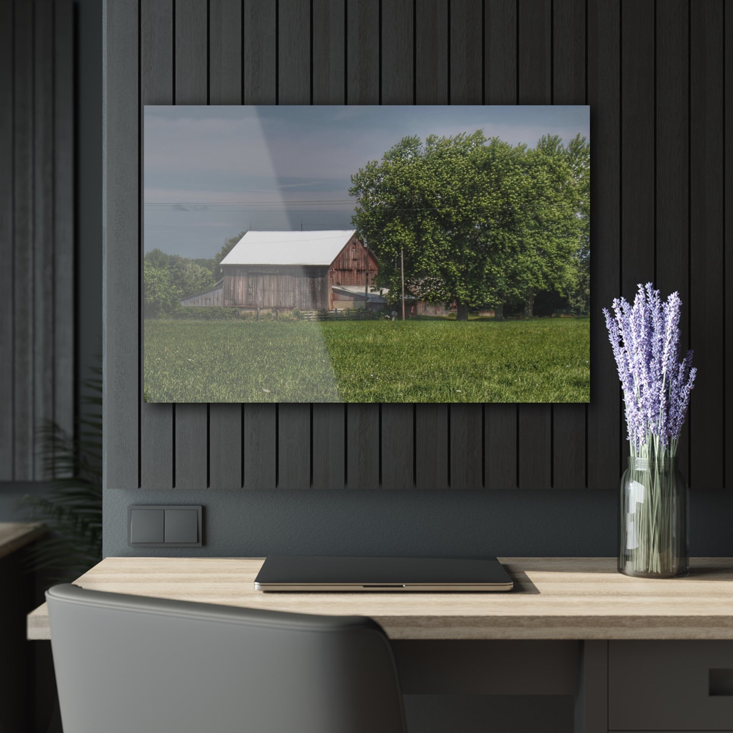 U R There Photography Castle Road Cow Barn III Rustic Farmhouse Acrylic Wall Print