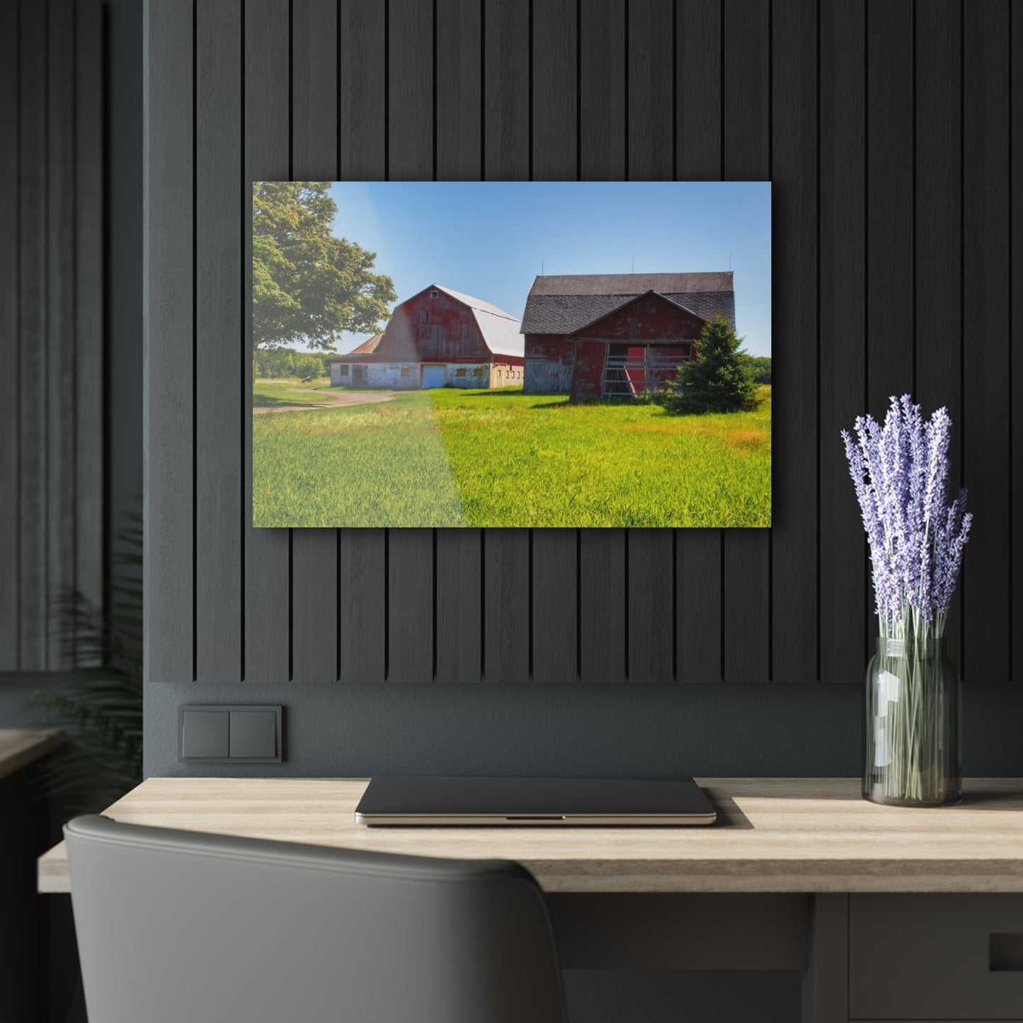 U R There Photography Atwell Road Trio Rustic Farmhouse Acrylic Wall Print
