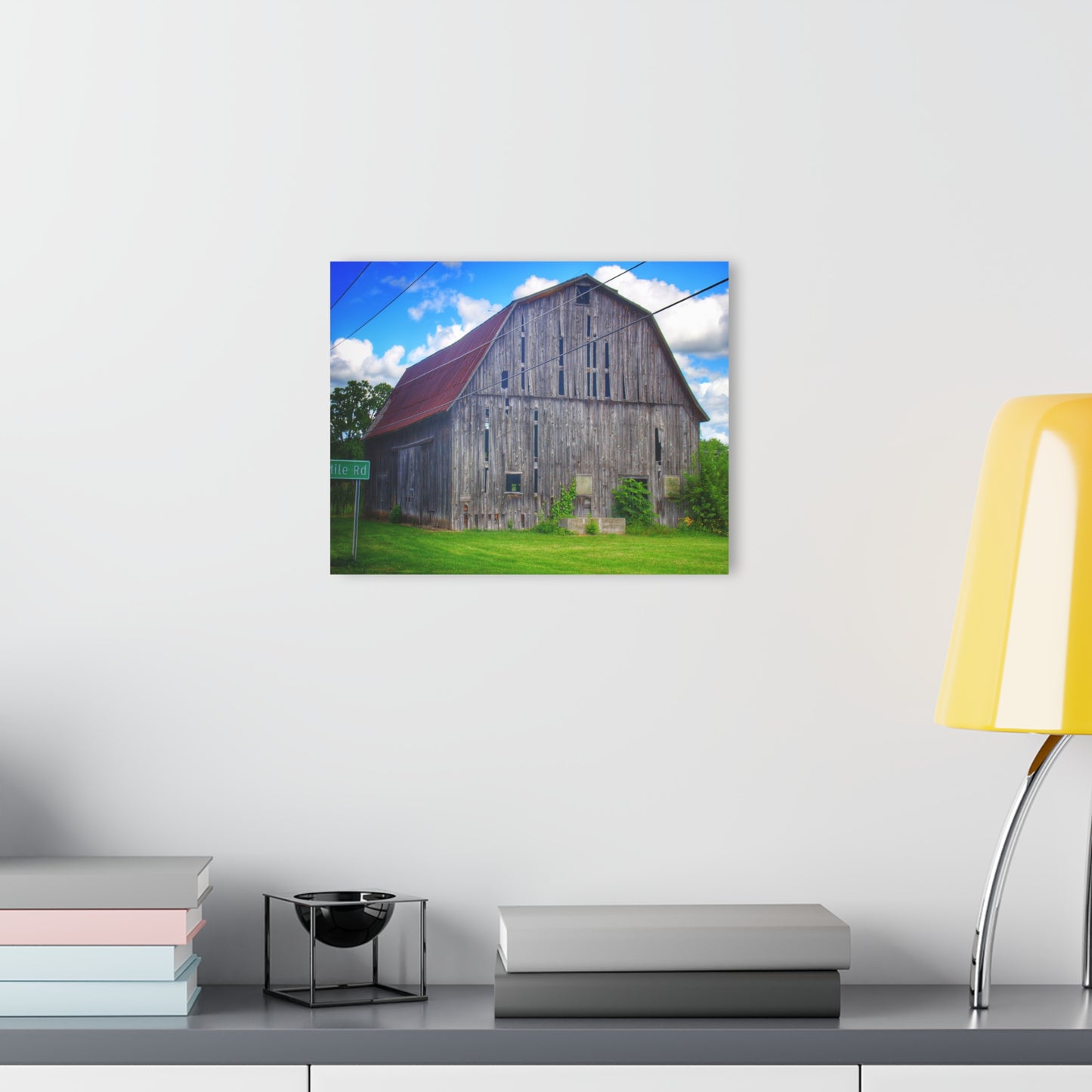 U R There Photography Schoenherr Road Grey II Rustic Farmhouse Acrylic Wall Print