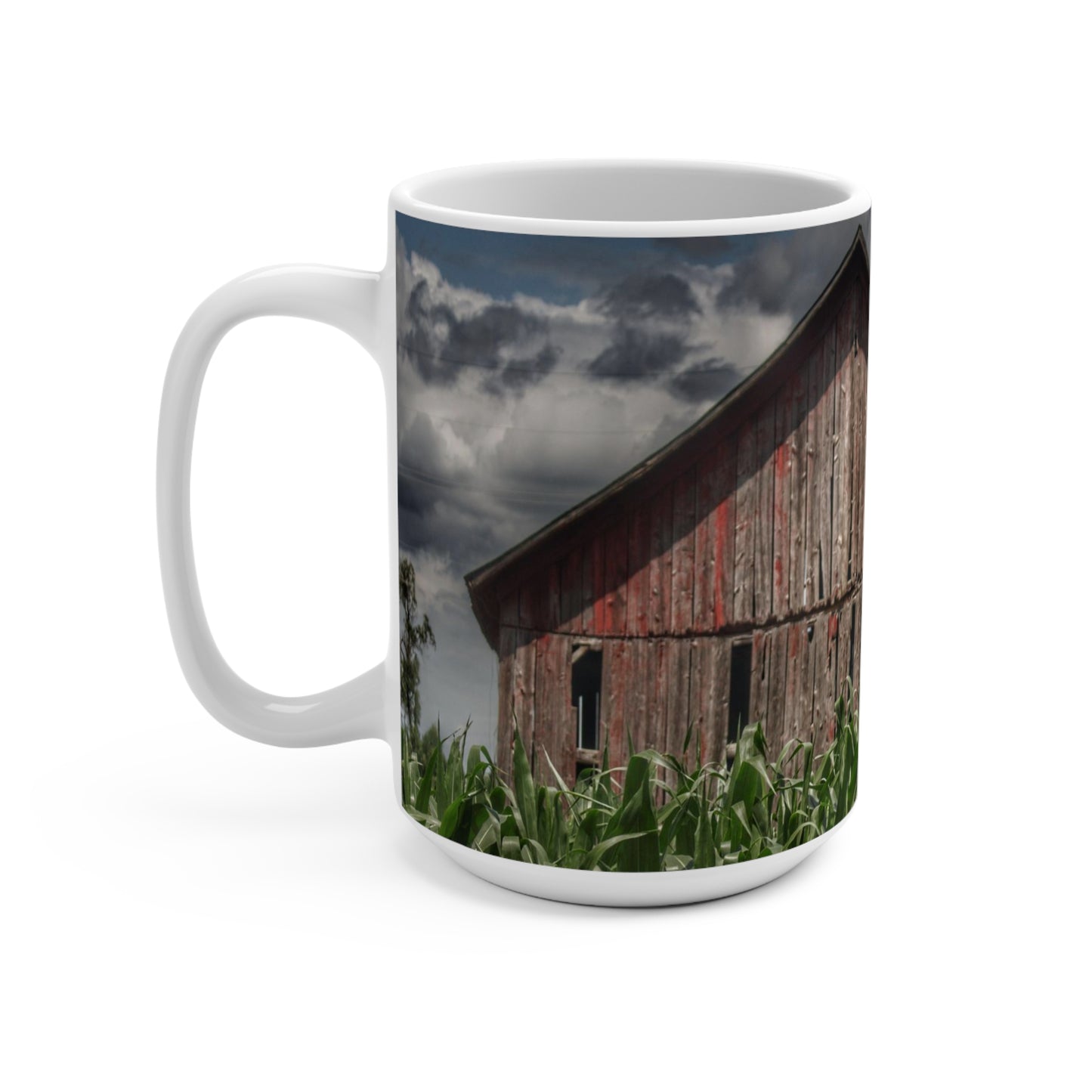 Rustic Farmhouse Coffee Mug featuring Above the July Corn