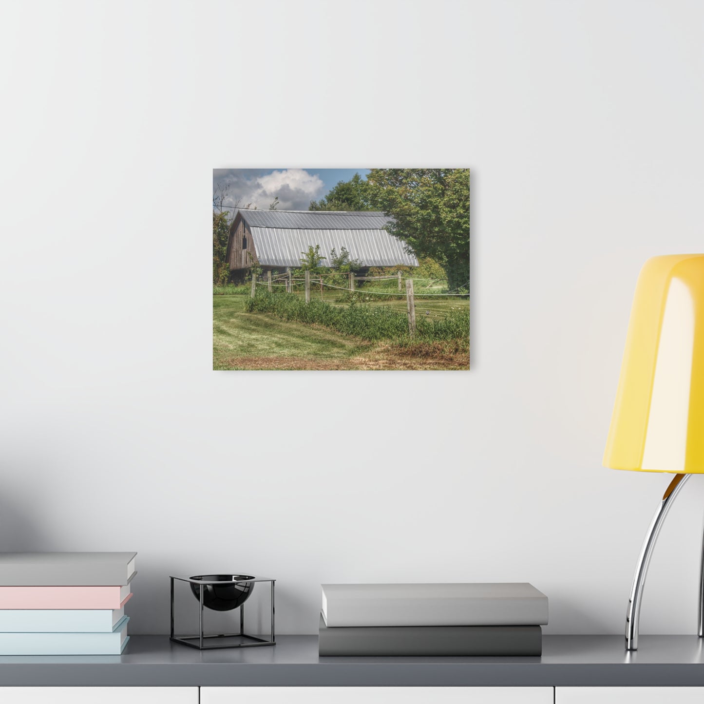U R There Photography Old Roadside Grey Rustic Farmhouse Acrylic Wall Print