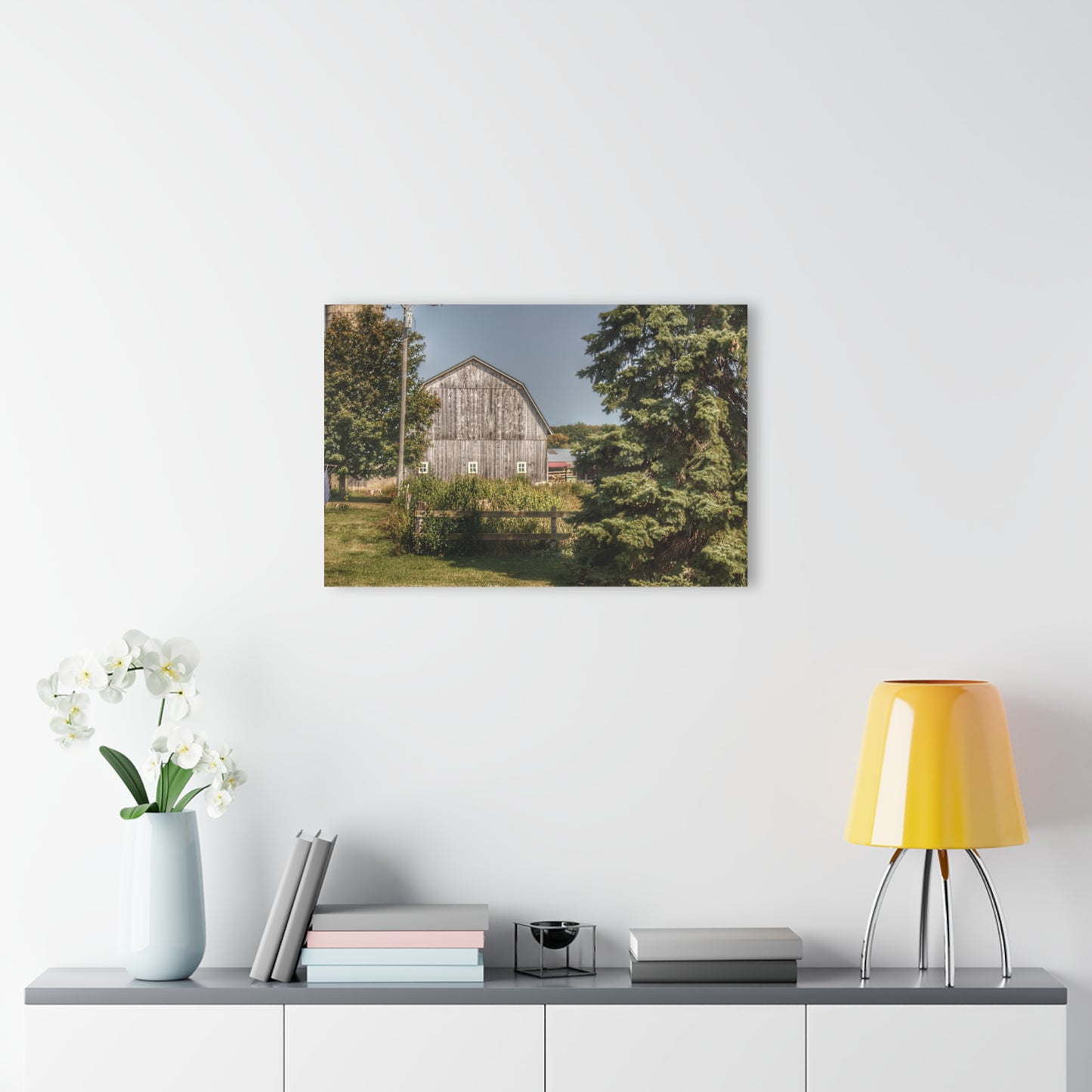U R There Photography Roadside Grey of Vassar Rustic Farmhouse Acrylic Wall Print
