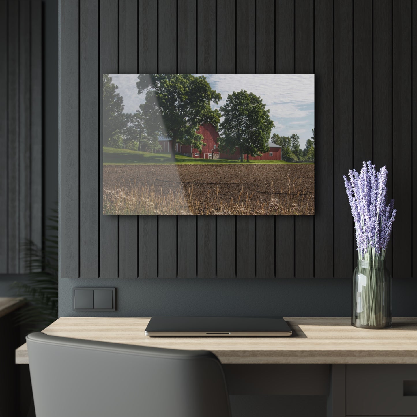 U R There Photography Catlin Road Red II Rustic Farmhouse Acrylic Wall Print