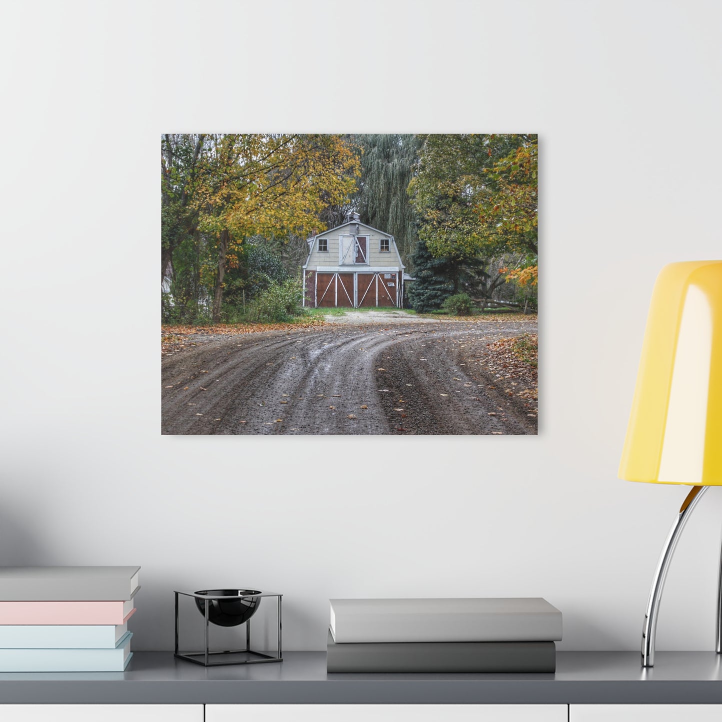 U R There Photography Barn at the Bend Rustic Farmhouse Acrylic Wall Print