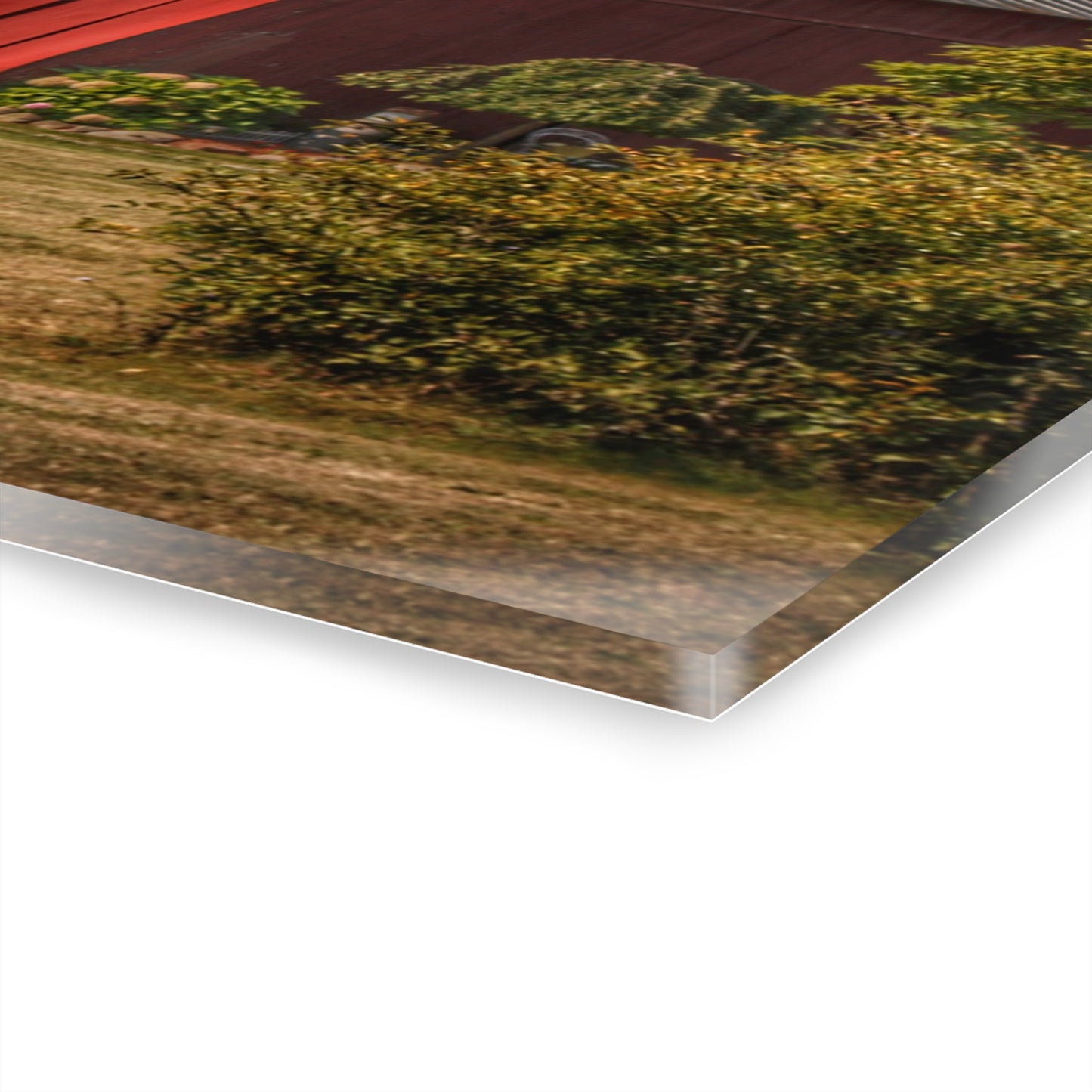 U R There Photography Vassar Roadside Red Rustic Farmhouse Acrylic Wall Print