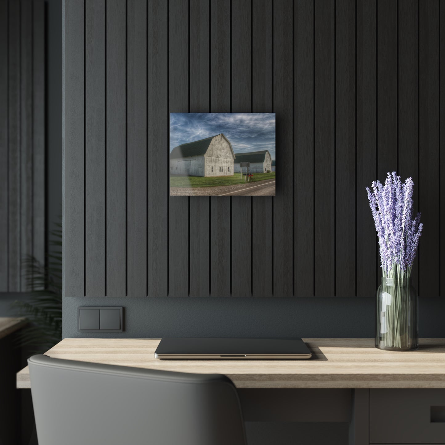 U R There Photography Richardson Road White Duo Rustic Farmhouse Acrylic Wall Print