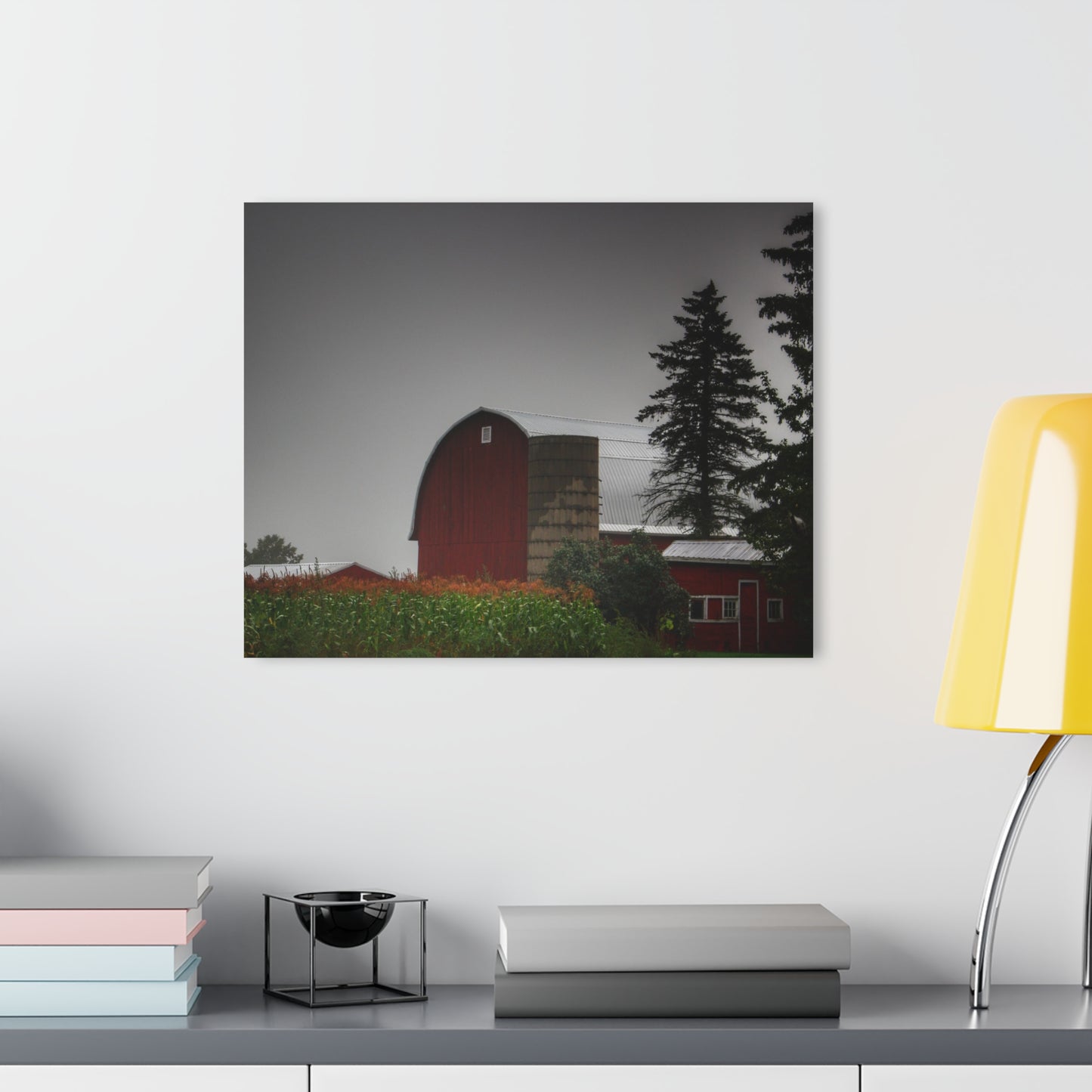 U R There Photography Beyond the Fog on Haines Rustic Farmhouse Acrylic Wall Print