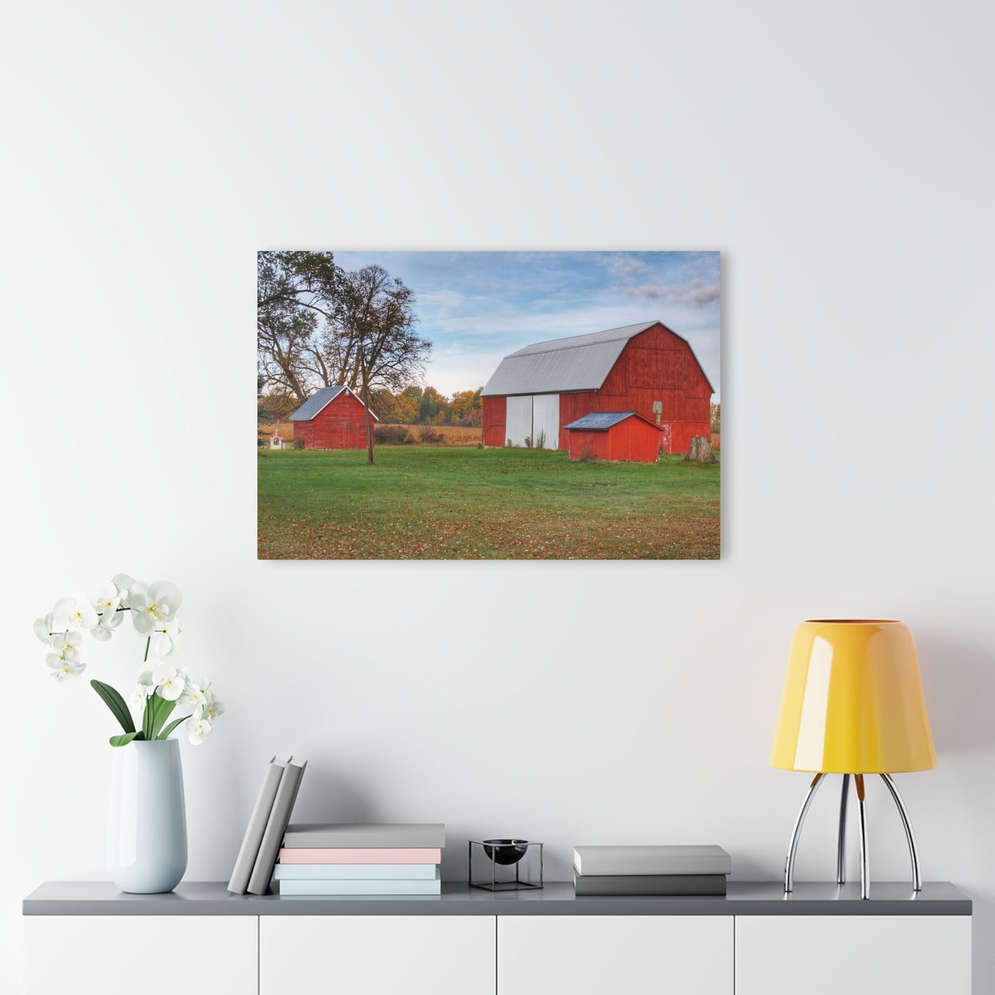 U R There Photography Ruth Reds Rustic Farmhouse Acrylic Wall Print