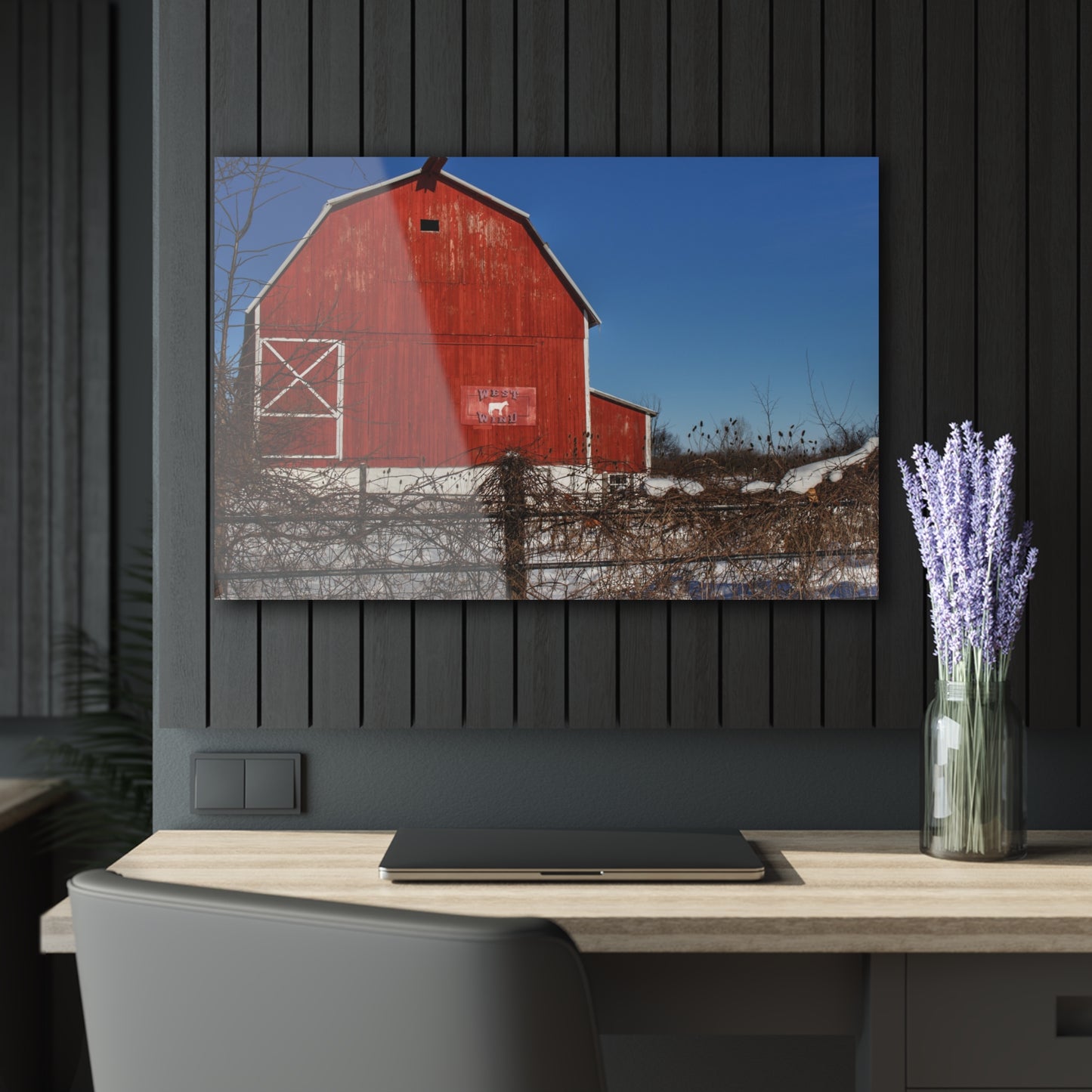 U R There Photography Vassar Red Wild Rustic Farmhouse Acrylic Wall Print