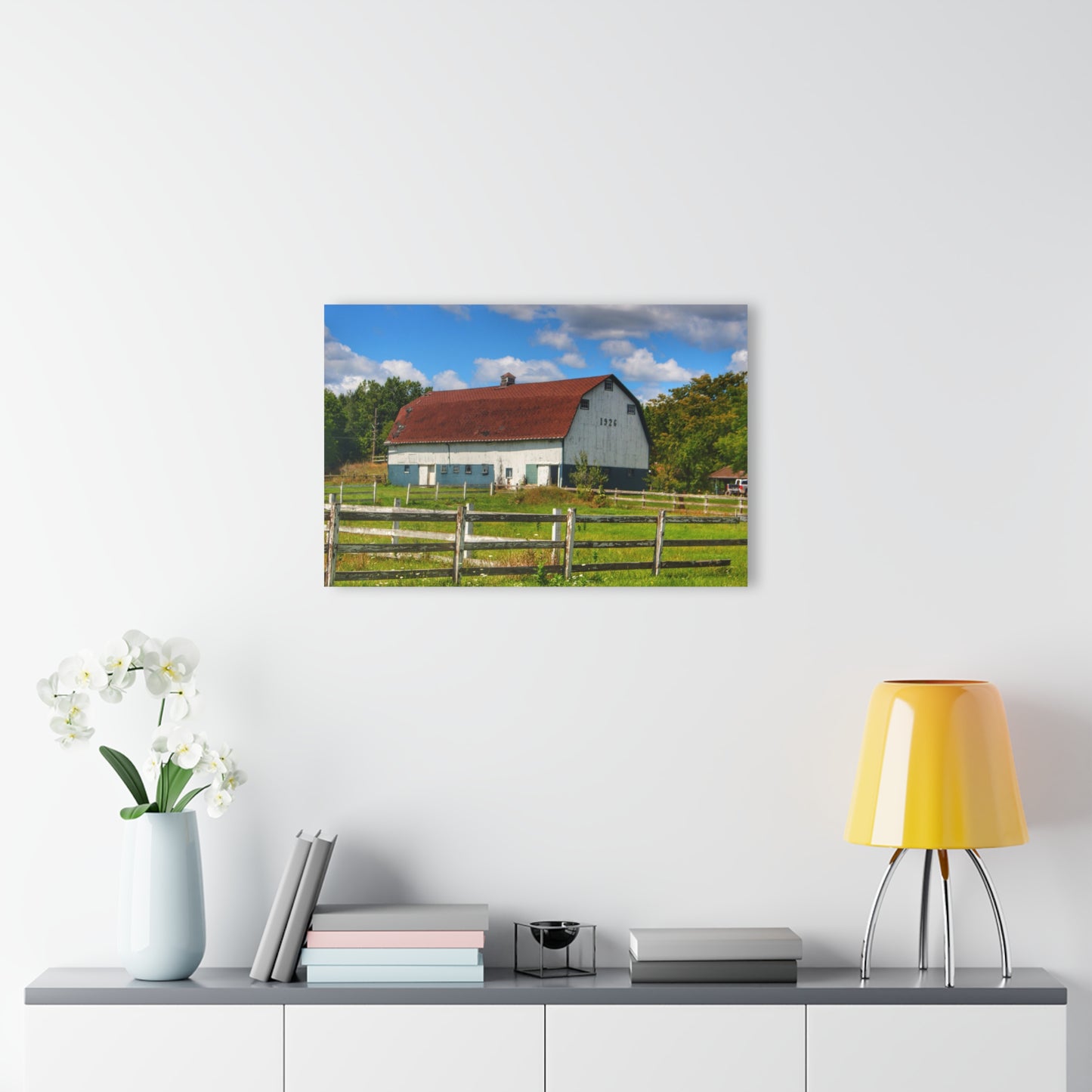 U R There Photography Beyond the Fence on Clark Road Rustic Farmhouse Acrylic Wall Print