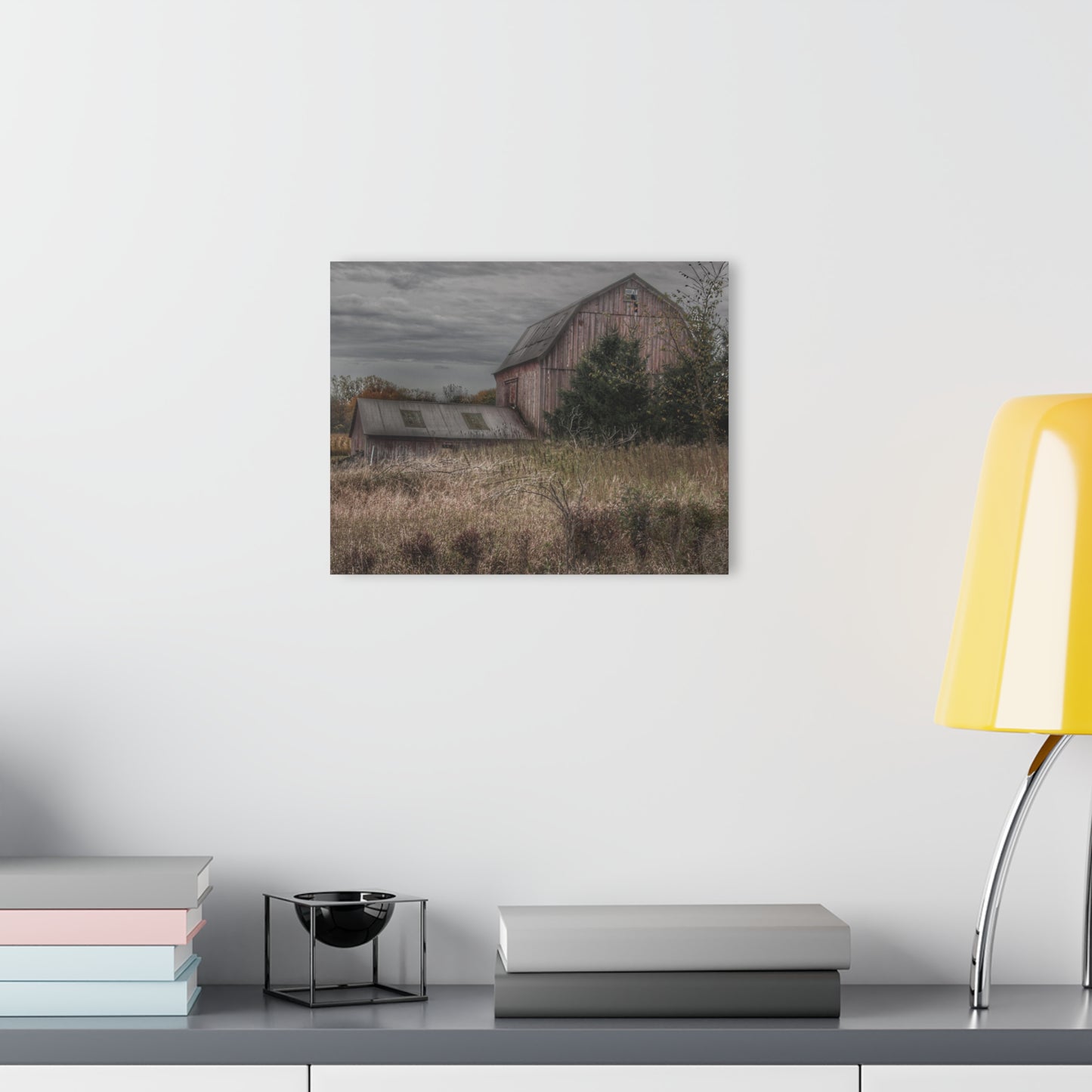 U R There Photography Treasurer Road Red Rustic Farmhouse Acrylic Wall Print