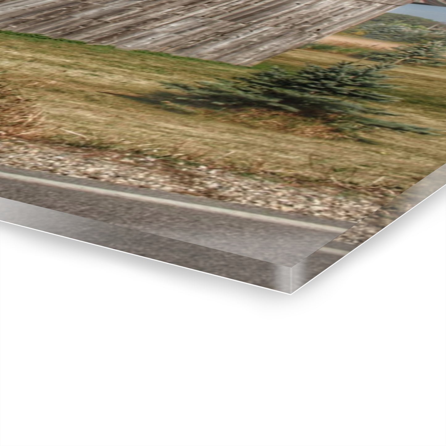 U R There Photography Vassar Road Grey Rustic Farmhouse Acrylic Wall Print