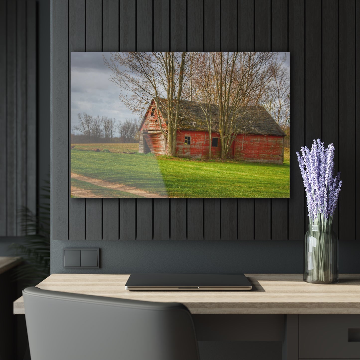 U R There Photography Centerline Shack Rustic Farmhouse Acrylic Wall Print