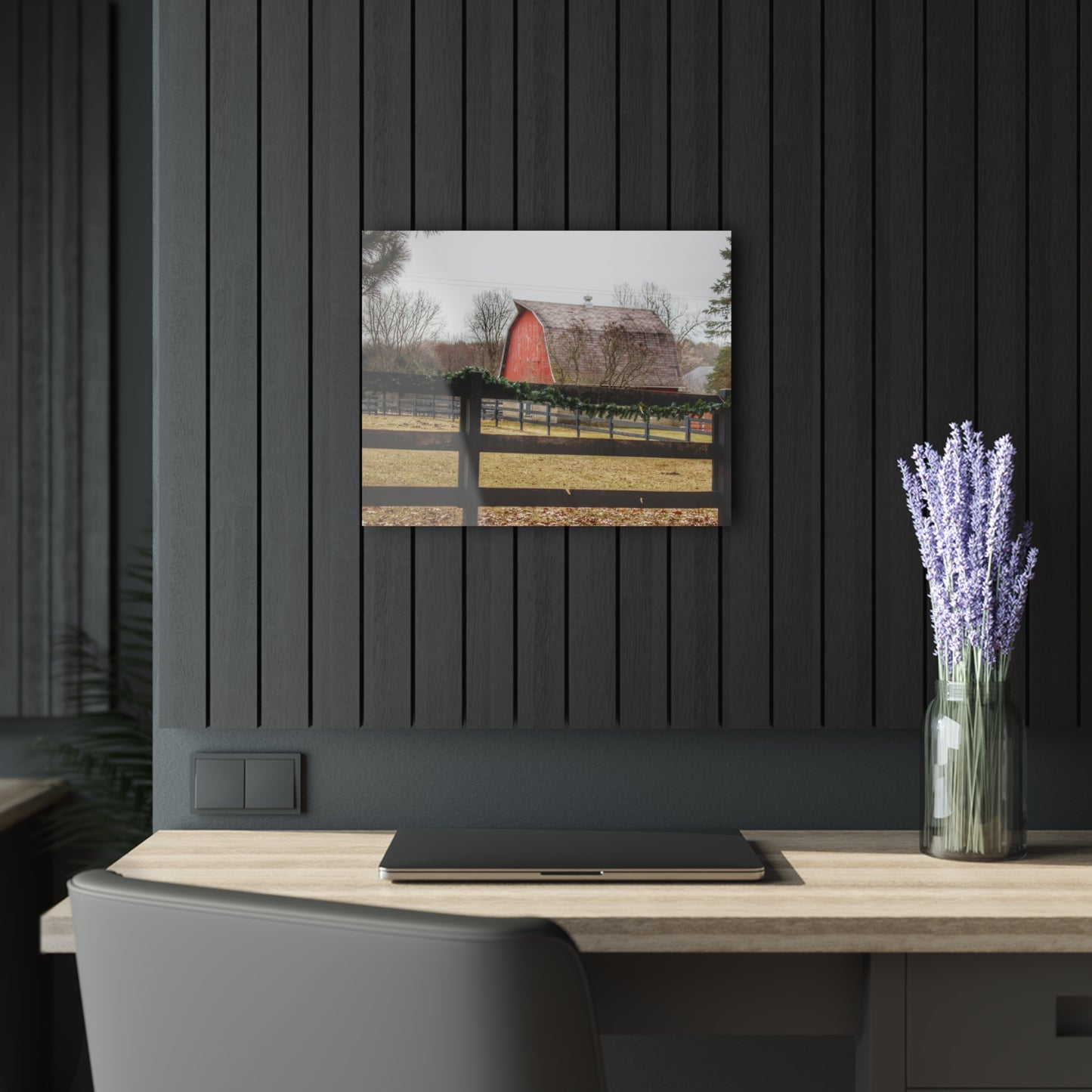 U R There Photography Beyond the Fence on Blood Road Rustic Farmhouse Acrylic Wall Print