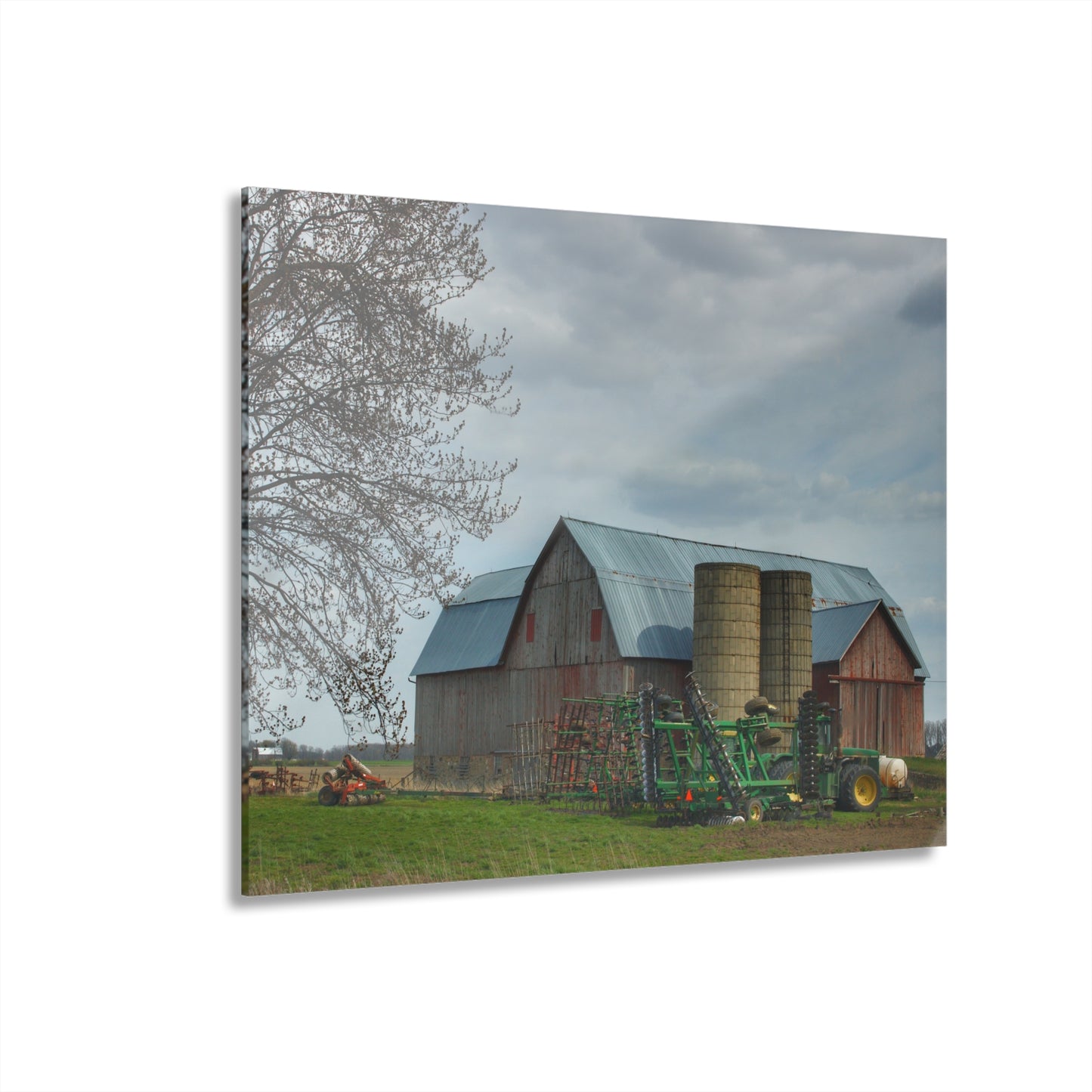 U R There Photography Snover Road Red I Rustic Farmhouse Acrylic Wall Print