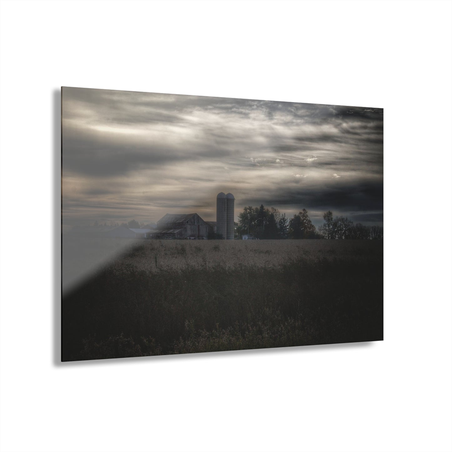 U R There Photography Across the Field on Brown City Road Rustic Farmhouse Acrylic Wall Print