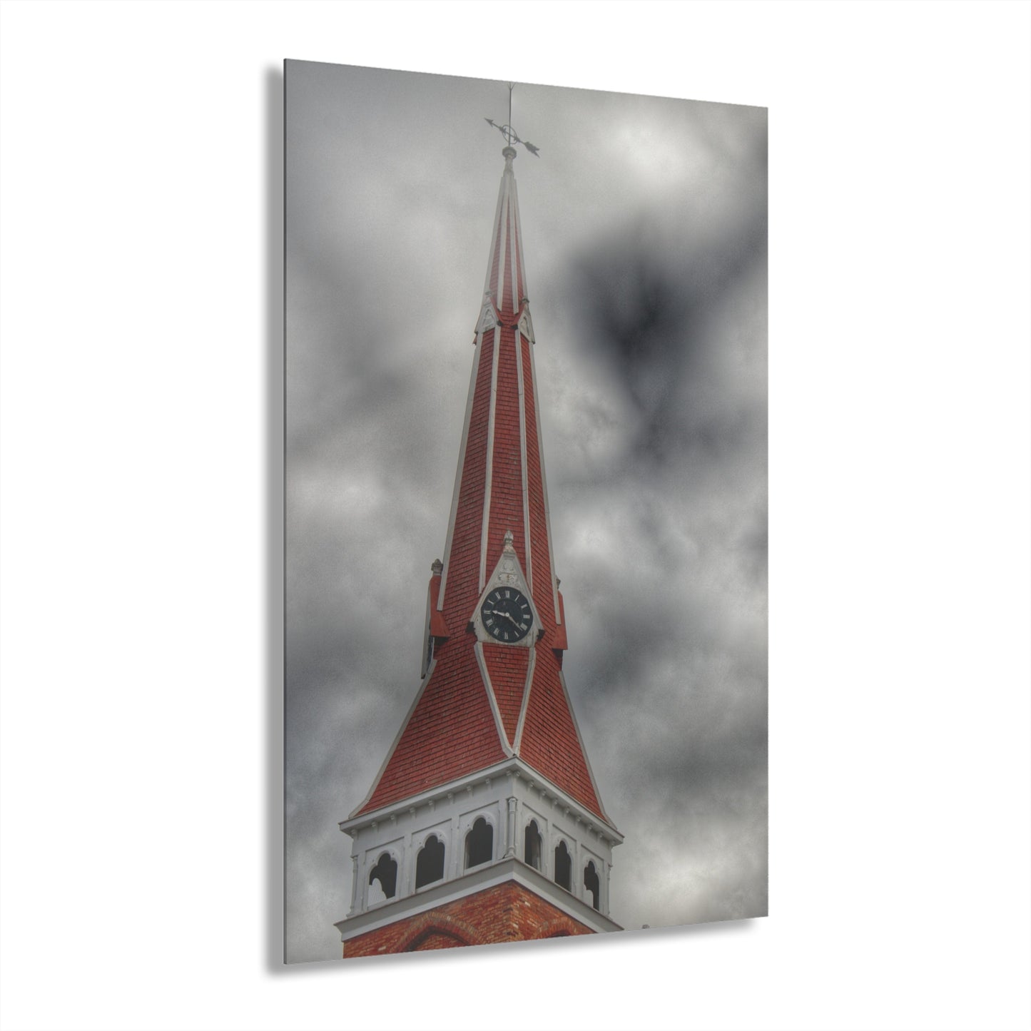 Rustic Farmhouse Wall Print featuring Almont Church Spire