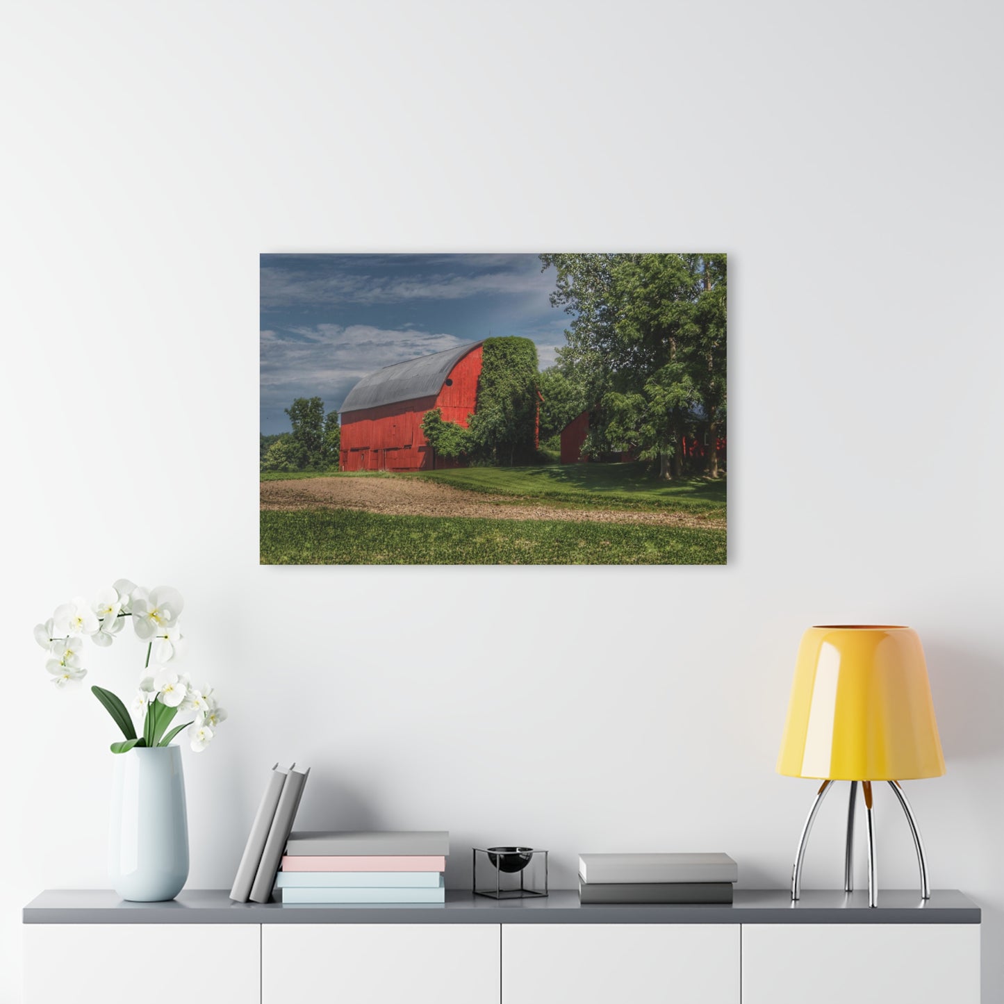 U R There Photography Catlin Road Red I Rustic Farmhouse Acrylic Wall Print
